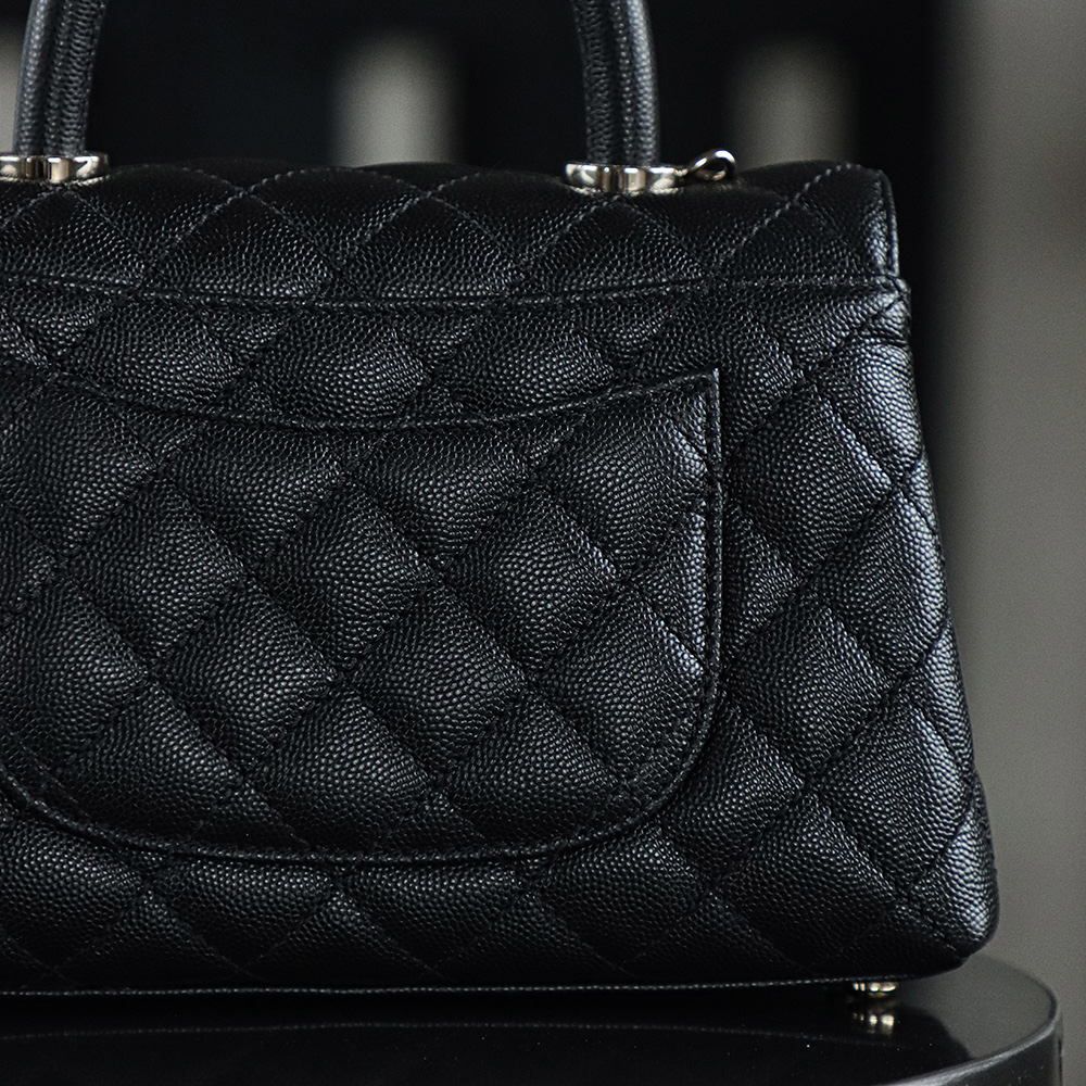 顶规 Chanel 香奈儿 Coco Handle  22P 憨豆 头层皮 手提袋 斜挎包 包包  黑色 A50 A92990-B05061-94305
