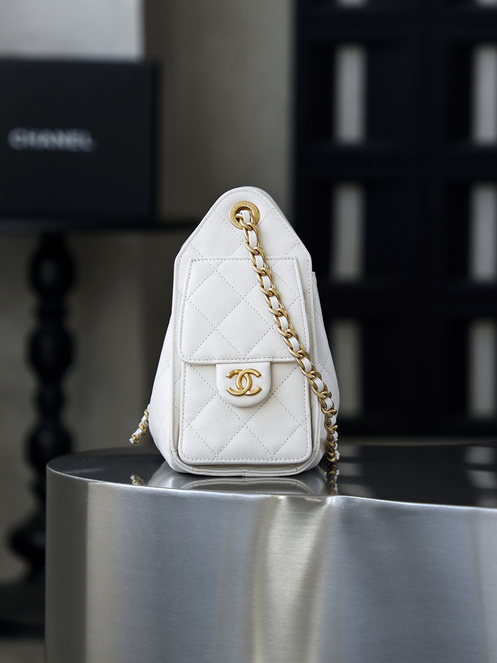 顶规 Chanel 香奈儿 25bag mini  26 金标双C  头层皮 手提袋 斜挎包 包包  白色 AS5631-B20304-U6544