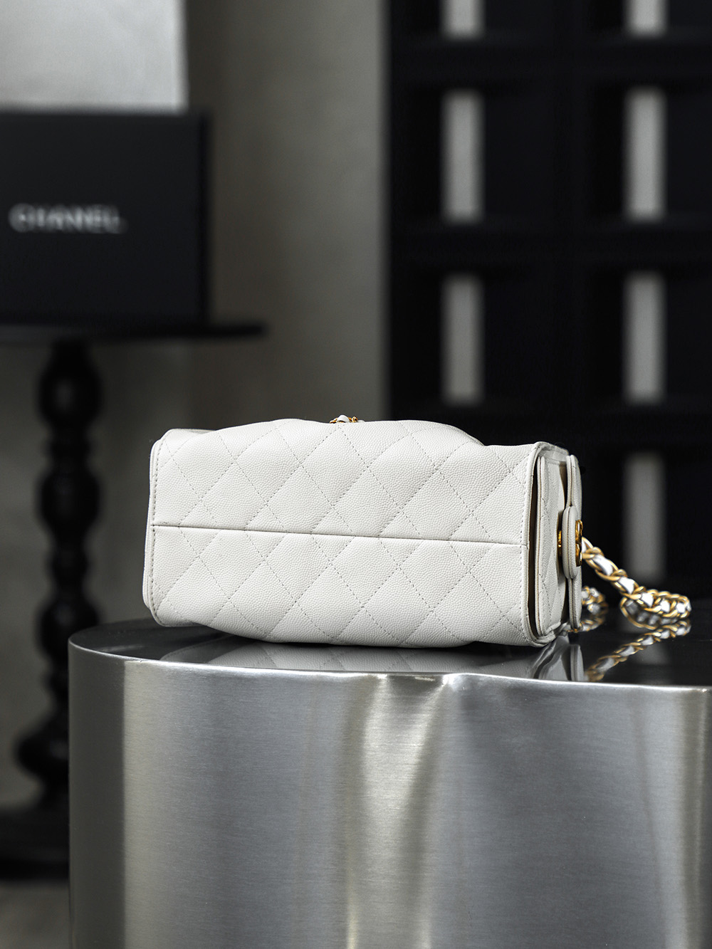 顶规 Chanel 香奈儿 25bag mini  26 金标双C  头层皮 手提袋 斜挎包 包包  白色 AS5631-B20304-U6544