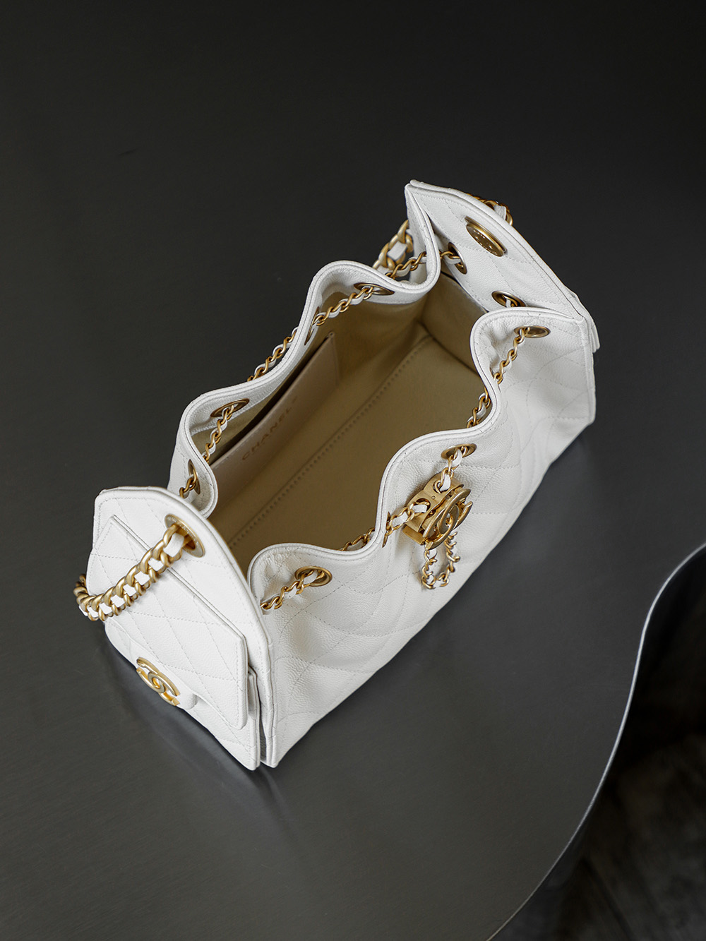 顶规 Chanel 香奈儿 25bag mini  26 金标双C  头层皮 手提袋 斜挎包 包包  白色 AS5631-B20304-U6544