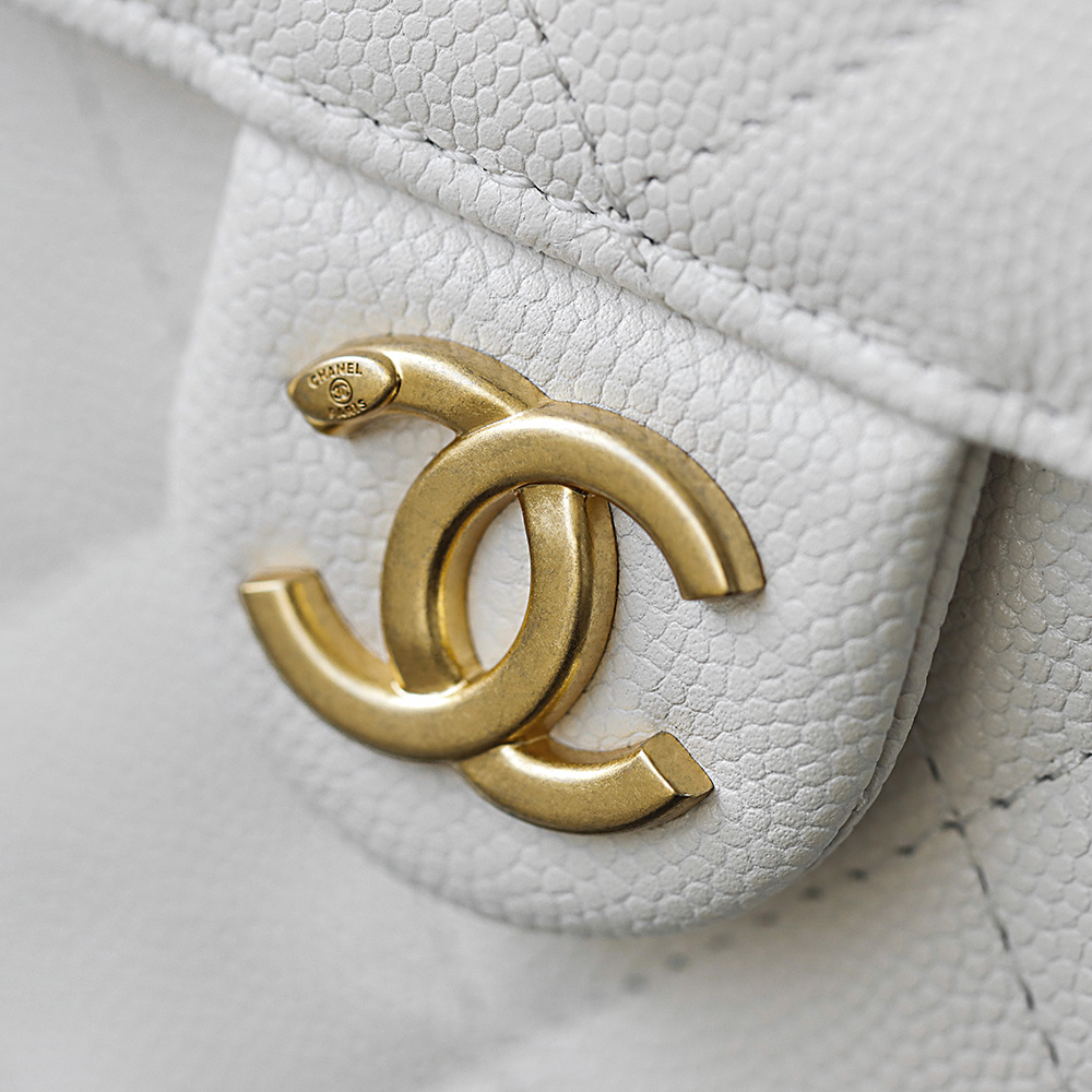 顶规 Chanel 香奈儿 25bag mini  26 金标双C  头层皮 手提袋 斜挎包 包包  白色 AS5631-B20304-U6544