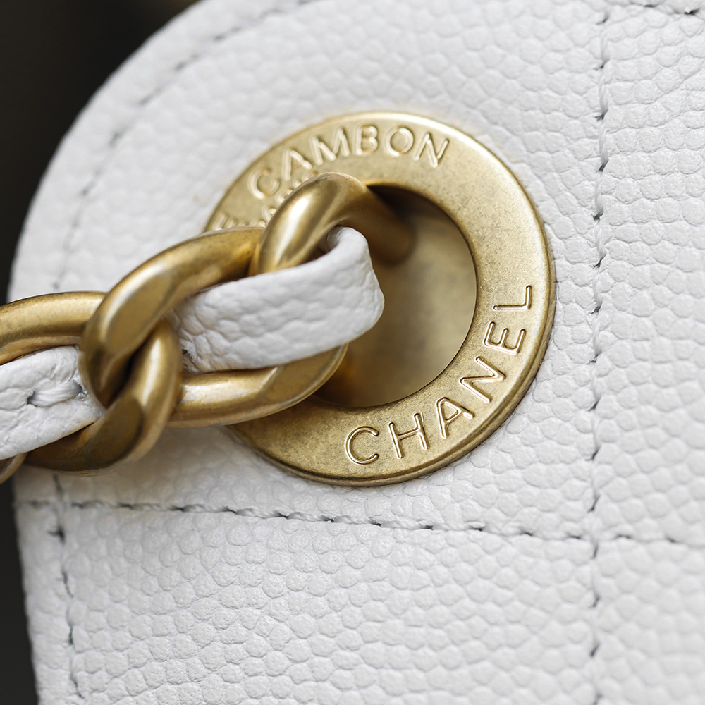 顶规 Chanel 香奈儿 25bag mini  26 金标双C  头层皮 手提袋 斜挎包 包包  白色 AS5631-B20304-U6544