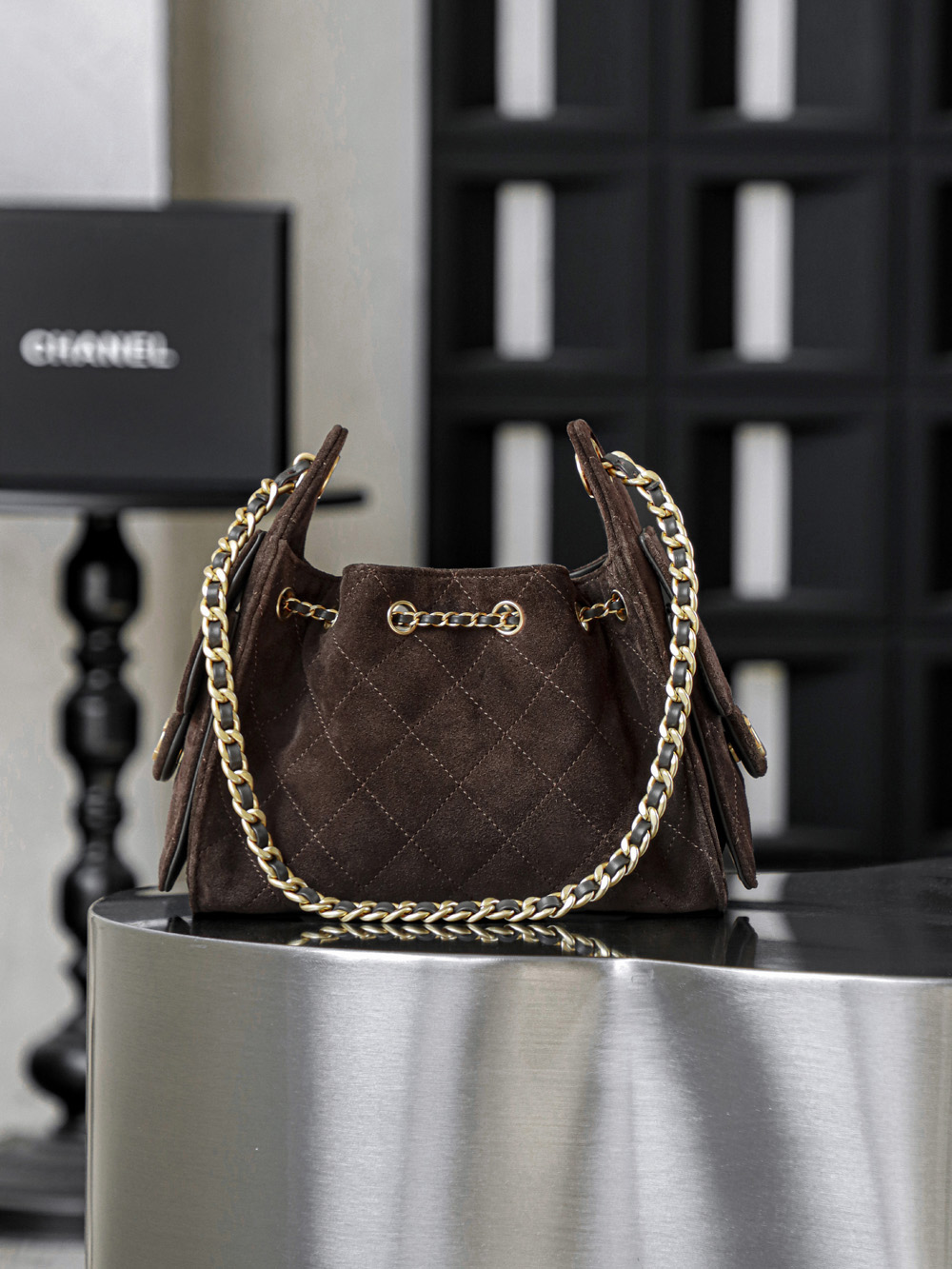 顶规 Chanel 香奈儿 25bag mini  26C  金标双C  头层皮 手提袋 斜挎包 包包  深棕巧克力色  AS5631-B18799-U3950