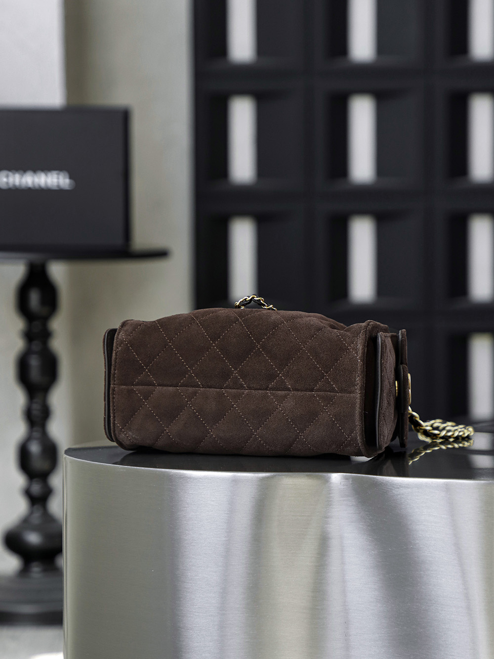 顶规 Chanel 香奈儿 25bag mini  26C  金标双C  头层皮 手提袋 斜挎包 包包  深棕巧克力色  AS5631-B18799-U3950