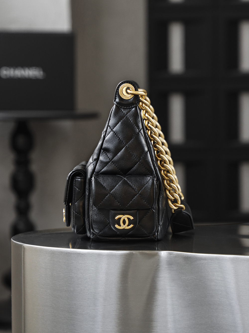 大号.顶规 Chanel 香奈儿 25C 嬉皮 头层皮 手提袋 斜挎包 包包  黑色  AS5339-B18791-94305