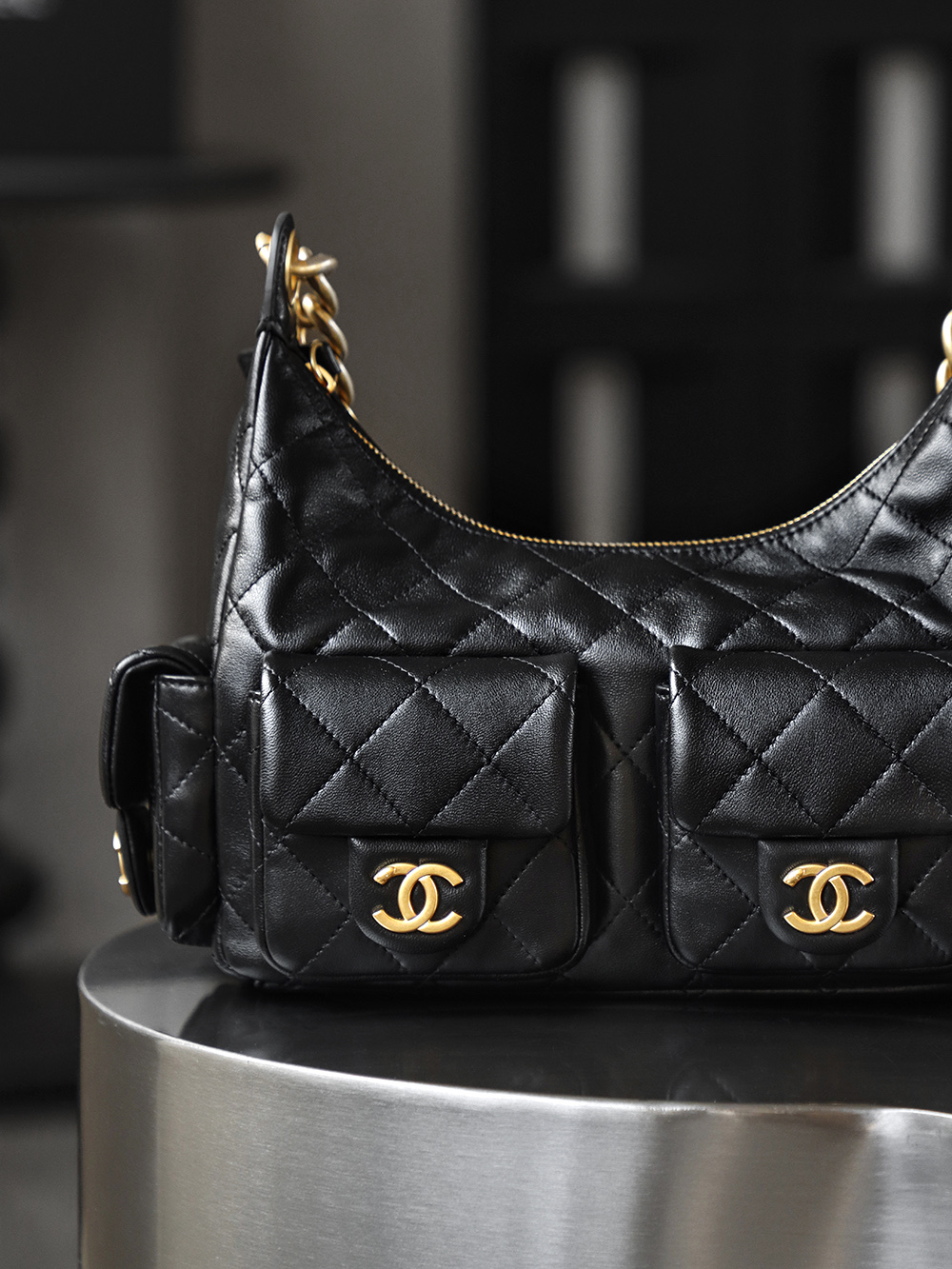 大号.顶规 Chanel 香奈儿 25C 嬉皮 头层皮 手提袋 斜挎包 包包  黑色  AS5339-B18791-94305