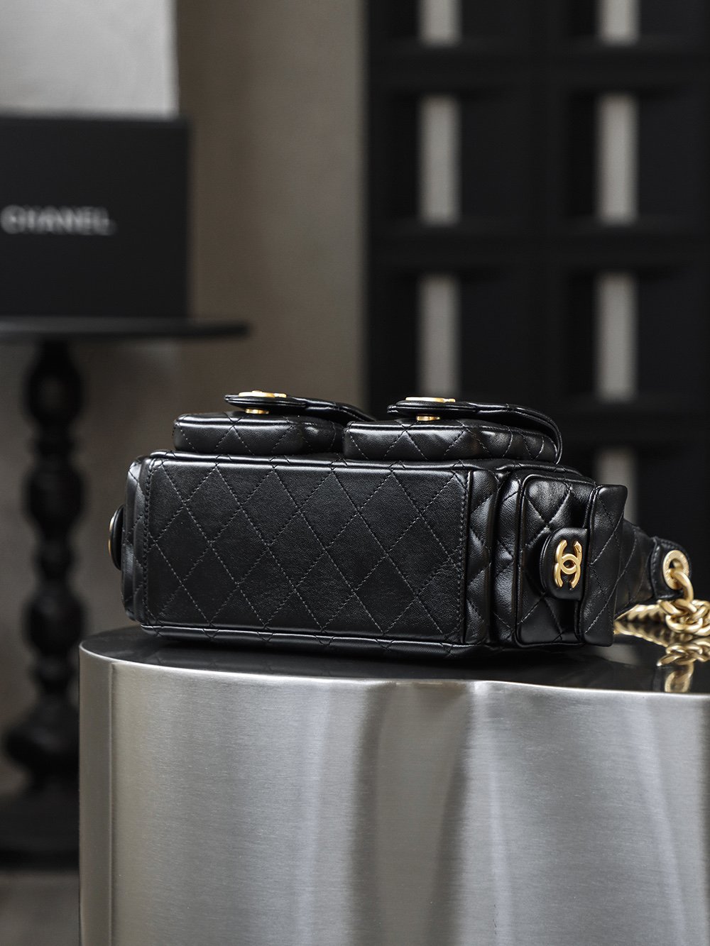 大号.顶规 Chanel 香奈儿 25C 嬉皮 头层皮 手提袋 斜挎包 包包  黑色  AS5339-B18791-94305