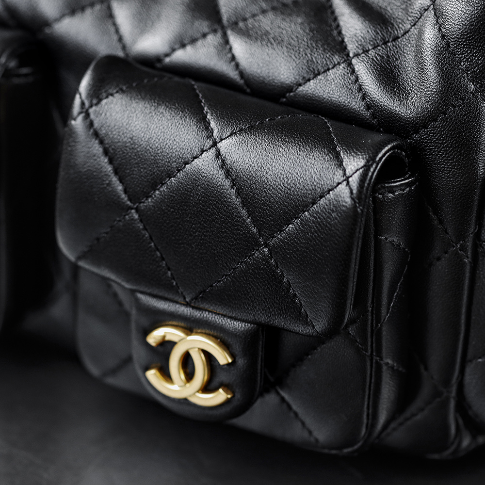 大号.顶规 Chanel 香奈儿 25C 嬉皮 头层皮 手提袋 斜挎包 包包  黑色  AS5339-B18791-94305