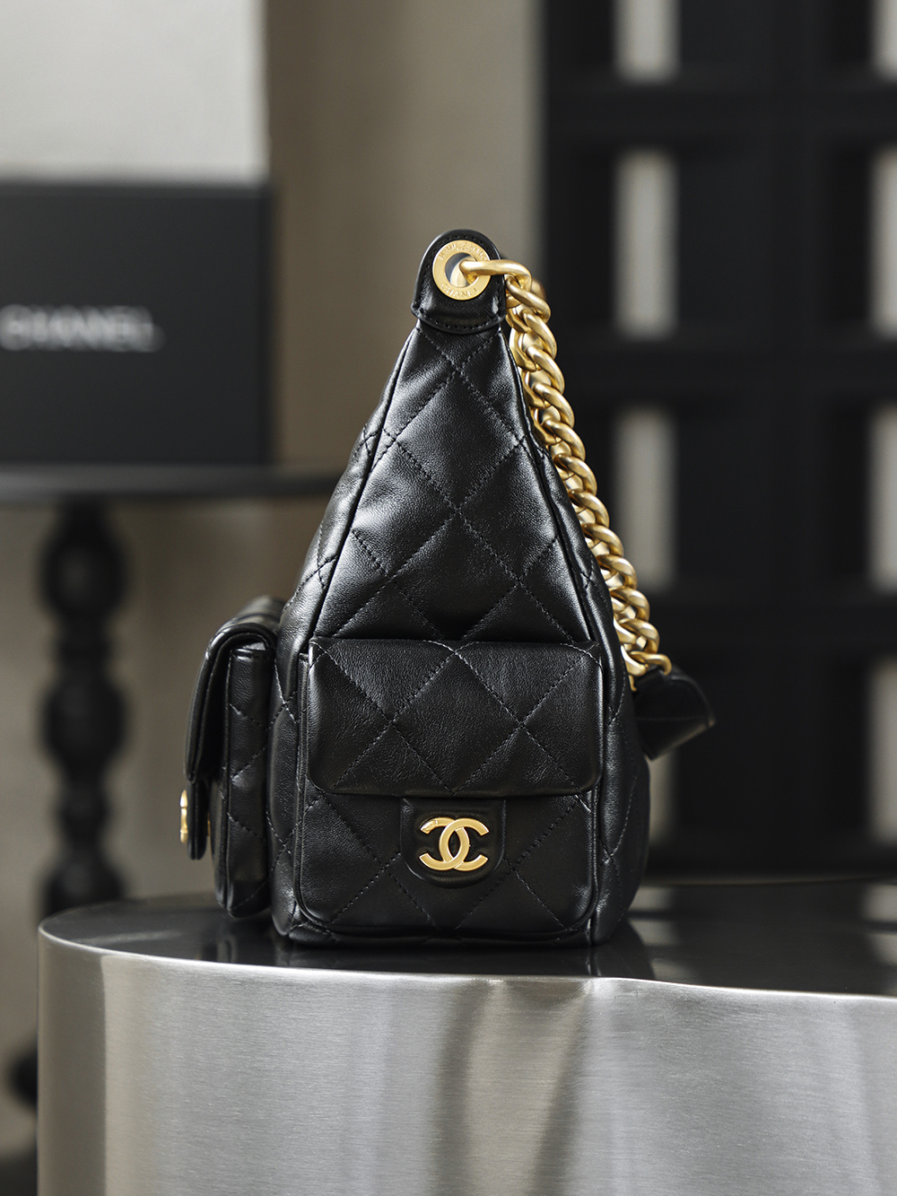 超大号.顶规 Chanel 香奈儿 25C 嬉皮 流浪 头层皮 手提袋 斜挎包 包包  黑色  AS5302-B18791-94305