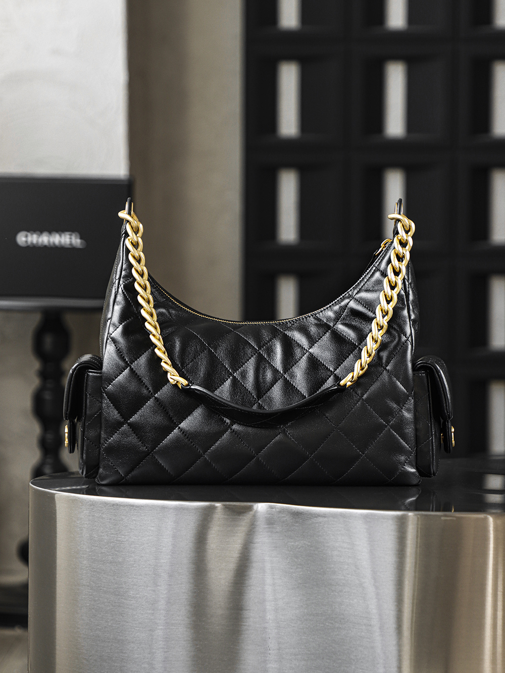 超大号.顶规 Chanel 香奈儿 25C 嬉皮 流浪 头层皮 手提袋 斜挎包 包包  黑色  AS5302-B18791-94305