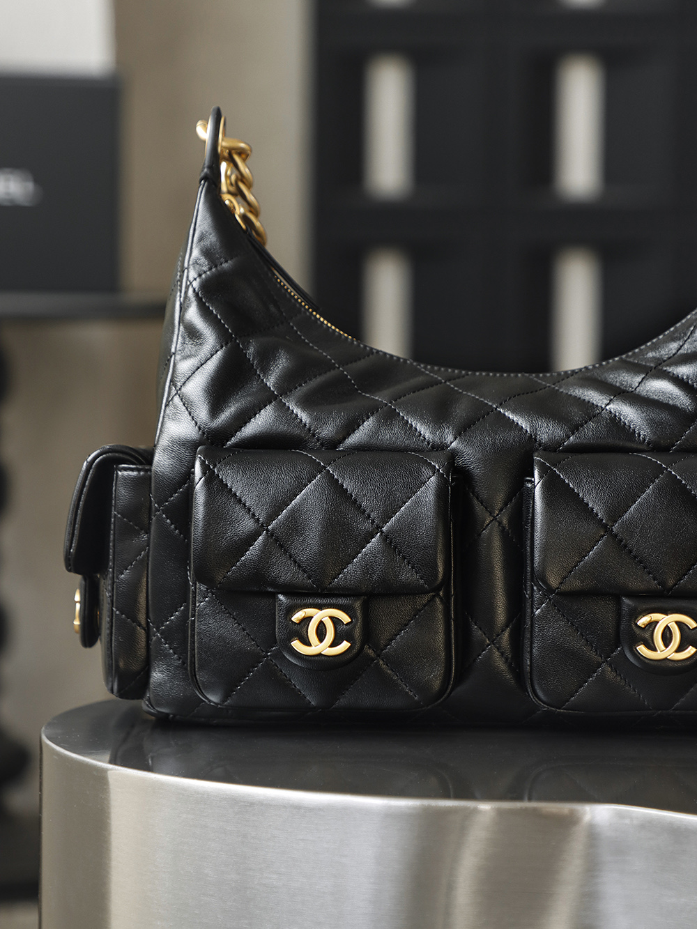 超大号.顶规 Chanel 香奈儿 25C 嬉皮 流浪 头层皮 手提袋 斜挎包 包包  黑色  AS5302-B18791-94305