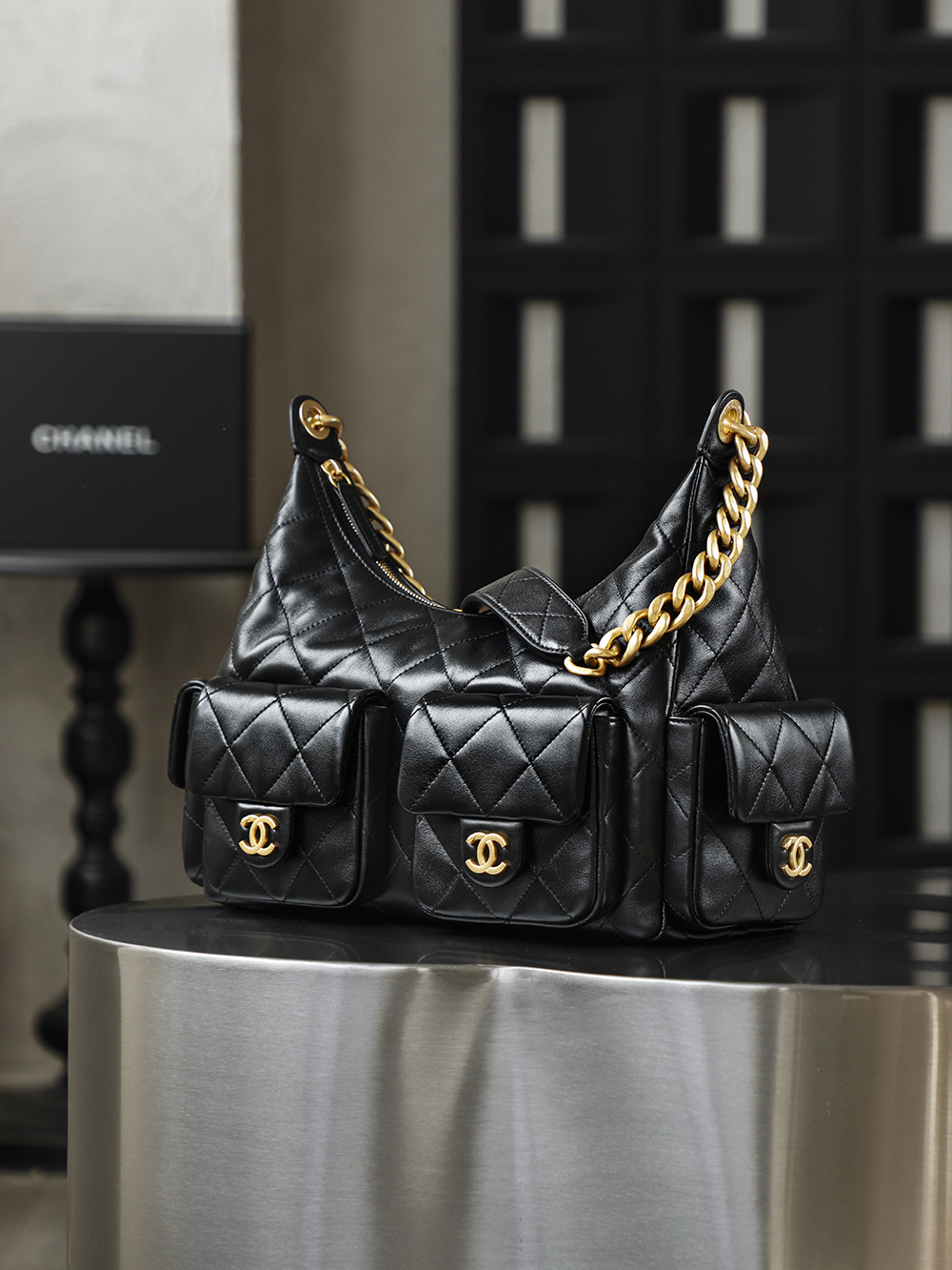 超大号.顶规 Chanel 香奈儿 25C 嬉皮 流浪 头层皮 手提袋 斜挎包 包包  黑色  AS5302-B18791-94305