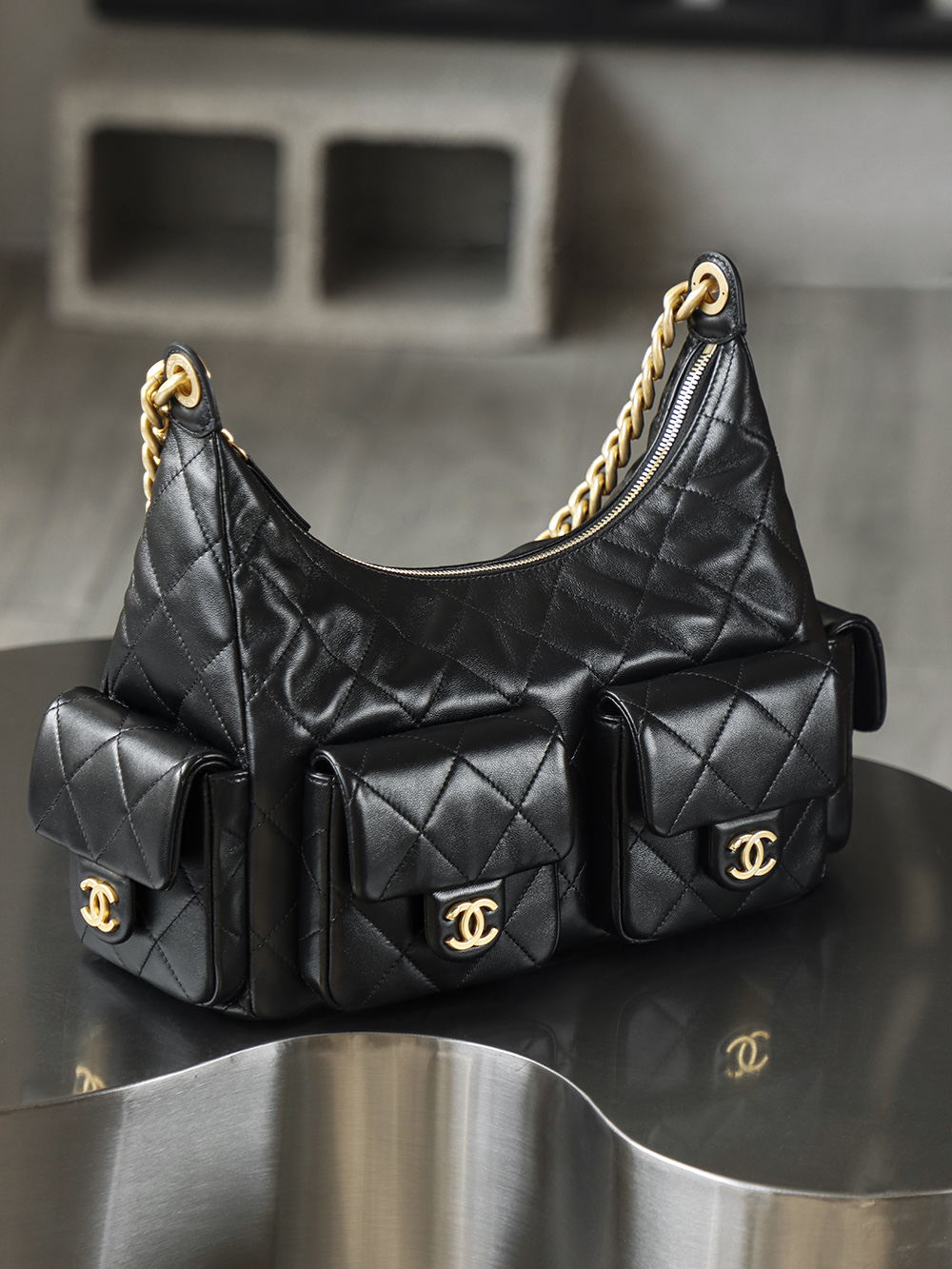超大号.顶规 Chanel 香奈儿 25C 嬉皮 流浪 头层皮 手提袋 斜挎包 包包  黑色  AS5302-B18791-94305