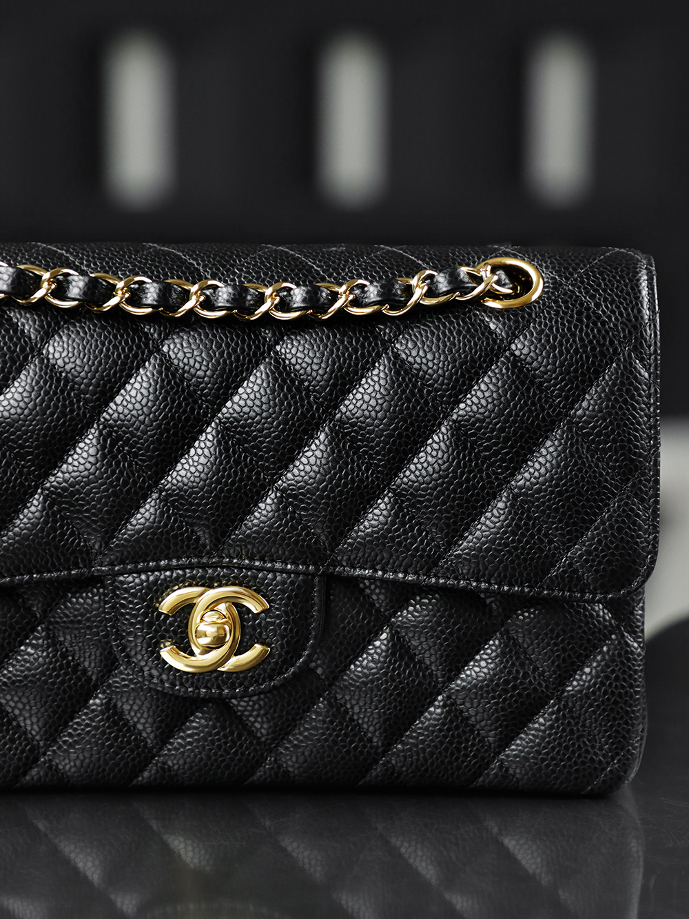 超大号.顶规 Chanel 香奈儿 Classic Flap CF 头层皮 手提袋 斜挎包 包包  黑色  A01112-Y01864-C3906
