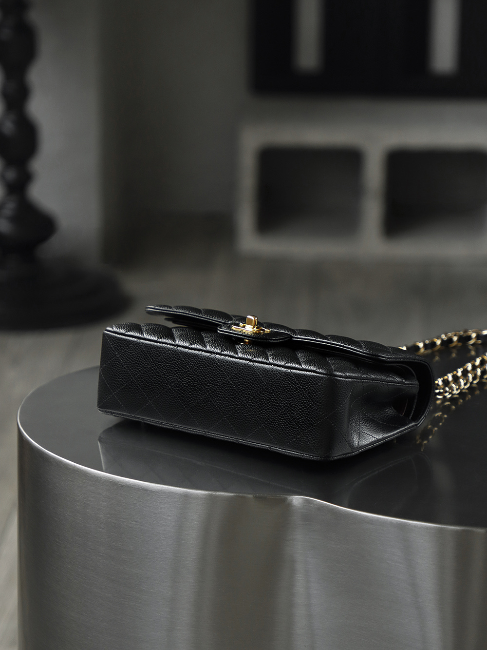 超大号.顶规 Chanel 香奈儿 Classic Flap CF 头层皮 手提袋 斜挎包 包包  黑色  A01112-Y01864-C3906