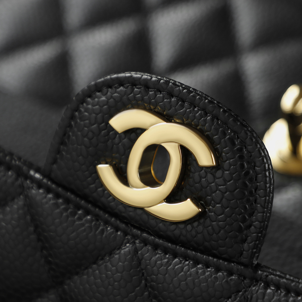 超大号.顶规 Chanel 香奈儿 Classic Flap CF 头层皮 手提袋 斜挎包 包包  黑色  A01112-Y01864-C3906