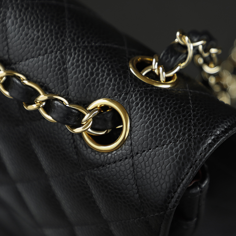 超大号.顶规 Chanel 香奈儿 Classic Flap CF 头层皮 手提袋 斜挎包 包包  黑色  A01112-Y01864-C3906