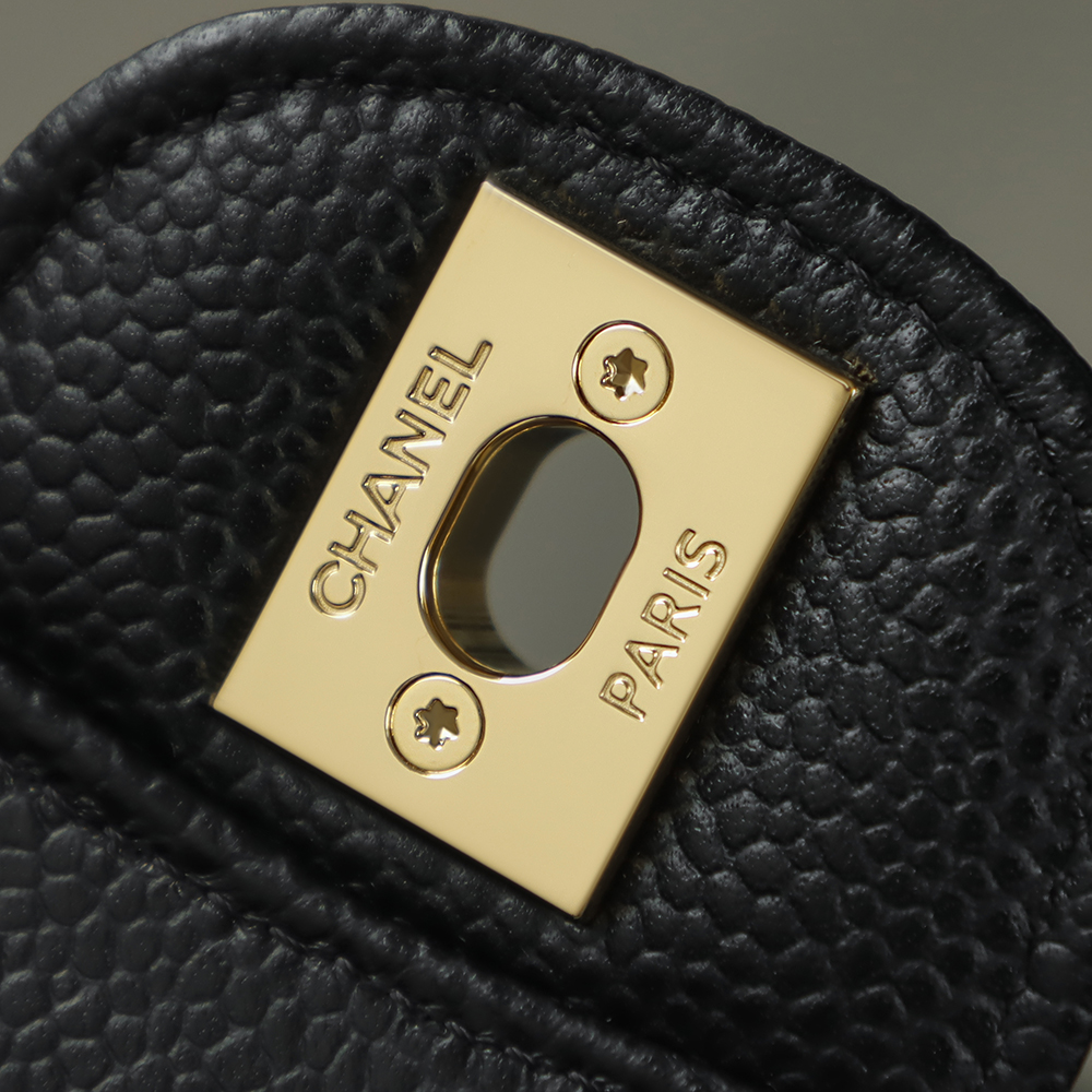 超大号.顶规 Chanel 香奈儿 Classic Flap CF 头层皮 手提袋 斜挎包 包包  黑色  A01112-Y01864-C3906