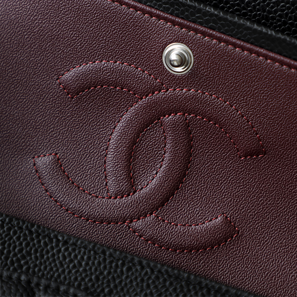 顶规 Chanel 香奈儿 Classic Flap CF 头层皮 手提袋 斜挎包 包包  黑银 A01112-Y01588-C3906