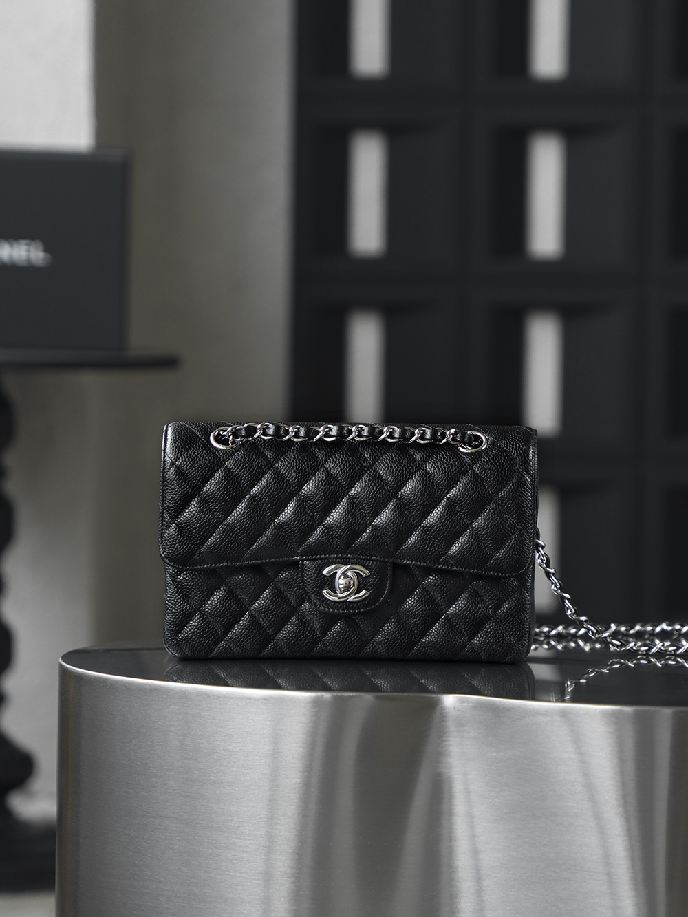 顶规 Chanel 香奈儿 Classic Flap CF 头层皮 手提袋 斜挎包 包包  小号 黑金 A01113-Y01588-C3906