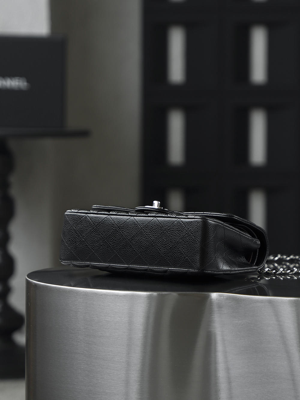 顶规 Chanel 香奈儿 Classic Flap CF 头层皮 手提袋 斜挎包 包包  小号 黑金 A01113-Y01588-C3906