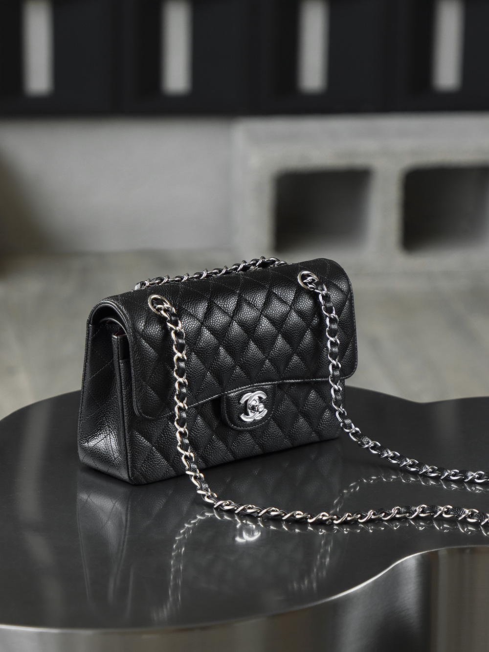 顶规 Chanel 香奈儿 Classic Flap CF 头层皮 手提袋 斜挎包 包包  小号 黑金 A01113-Y01588-C3906