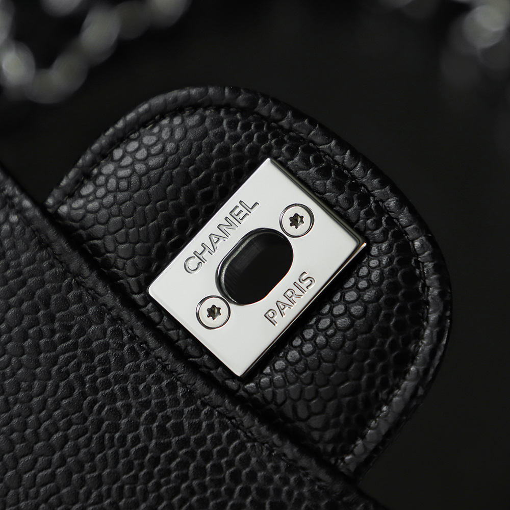 顶规 Chanel 香奈儿 Classic Flap CF 头层皮 手提袋 斜挎包 包包  小号 黑金 A01113-Y01588-C3906