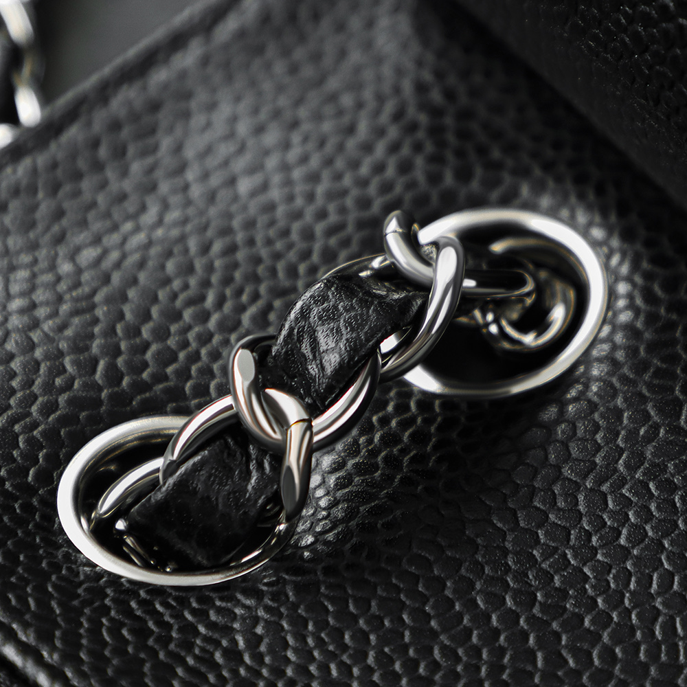 顶规 Chanel 香奈儿 Classic Flap CF 头层皮 手提袋 斜挎包 包包  小号 黑金 A01113-Y01588-C3906