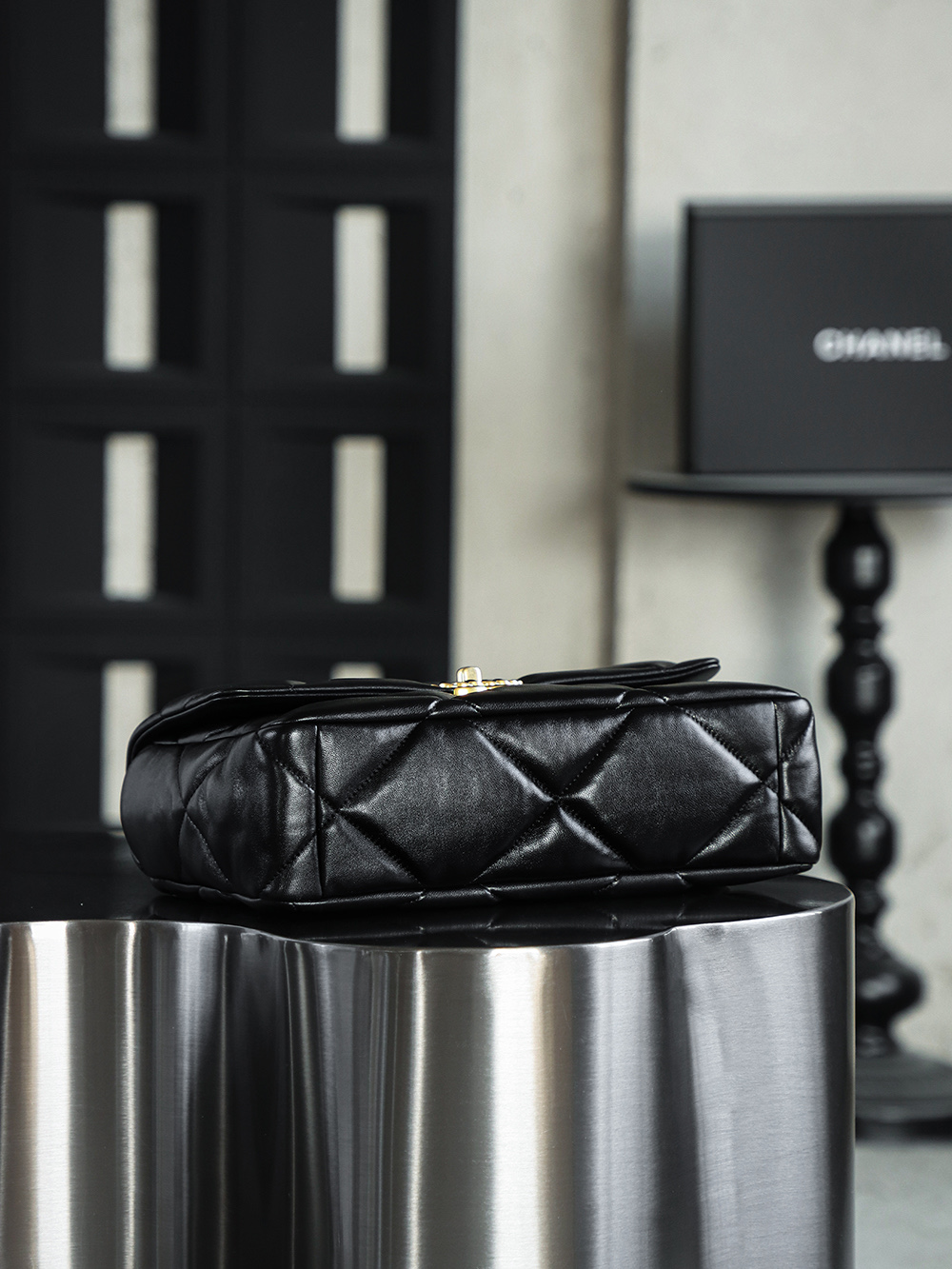 顶规 Chanel 香奈儿 19 Bag 头层皮 手提袋 斜挎包 包包  中号 黑金 AS1161-B02875-94305