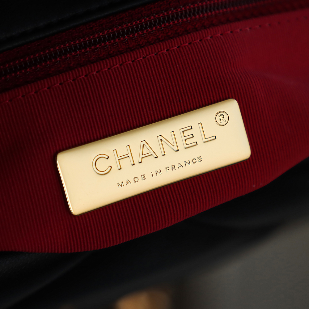 顶规 Chanel 香奈儿 19 Bag 头层皮 手提袋 斜挎包 包包  中号 黑金 AS1161-B02875-94305