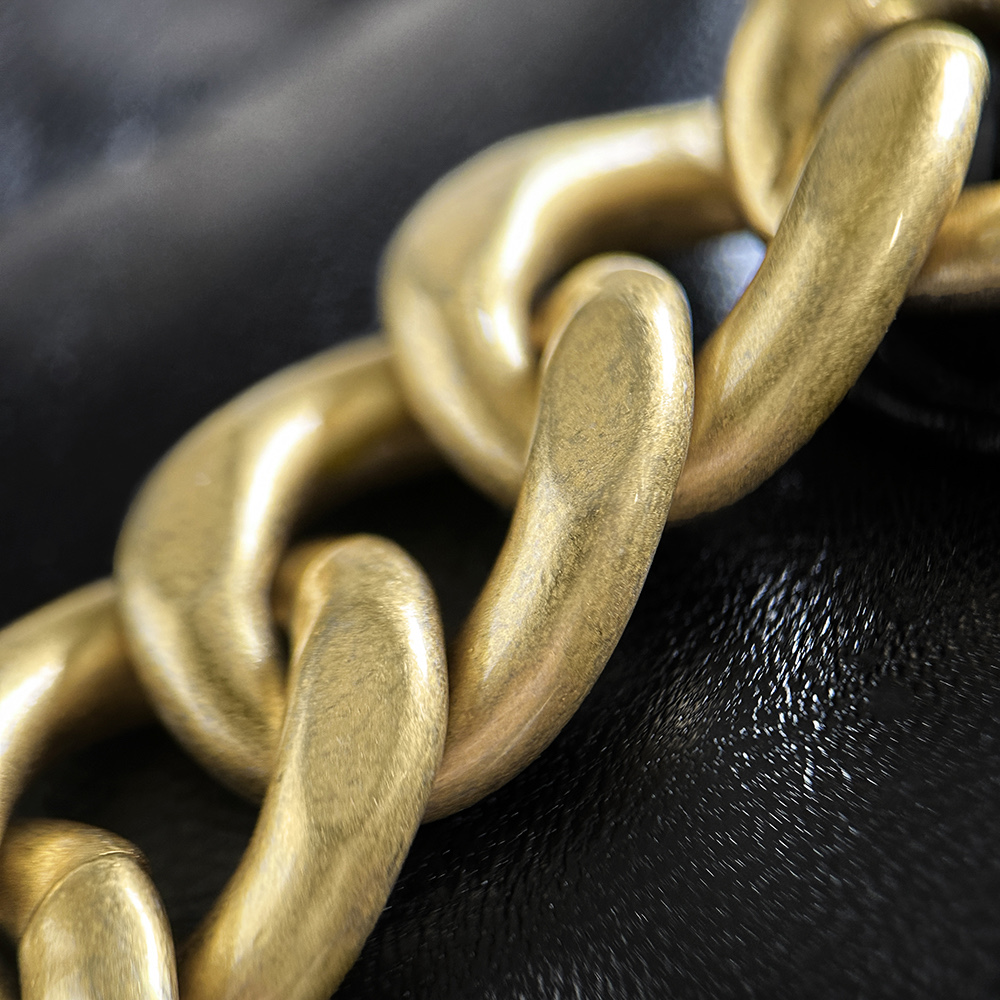 顶规 Chanel 香奈儿 19 Bag 头层皮 手提袋 斜挎包 包包  小号 黑金色 AS1160-B03215-94305