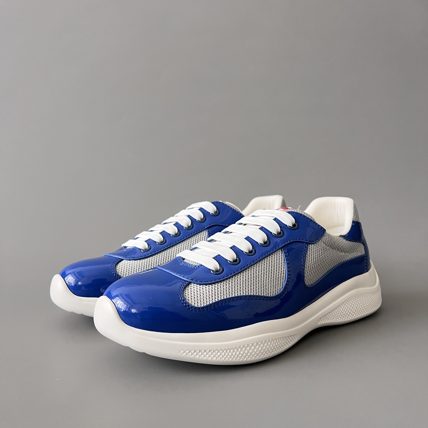 Prada 普拉达 America's Cup  系列 皮革 和织物面料 运动鞋 男士 蓝色B5 4E3400_ASZ_F0J3X_F_G000