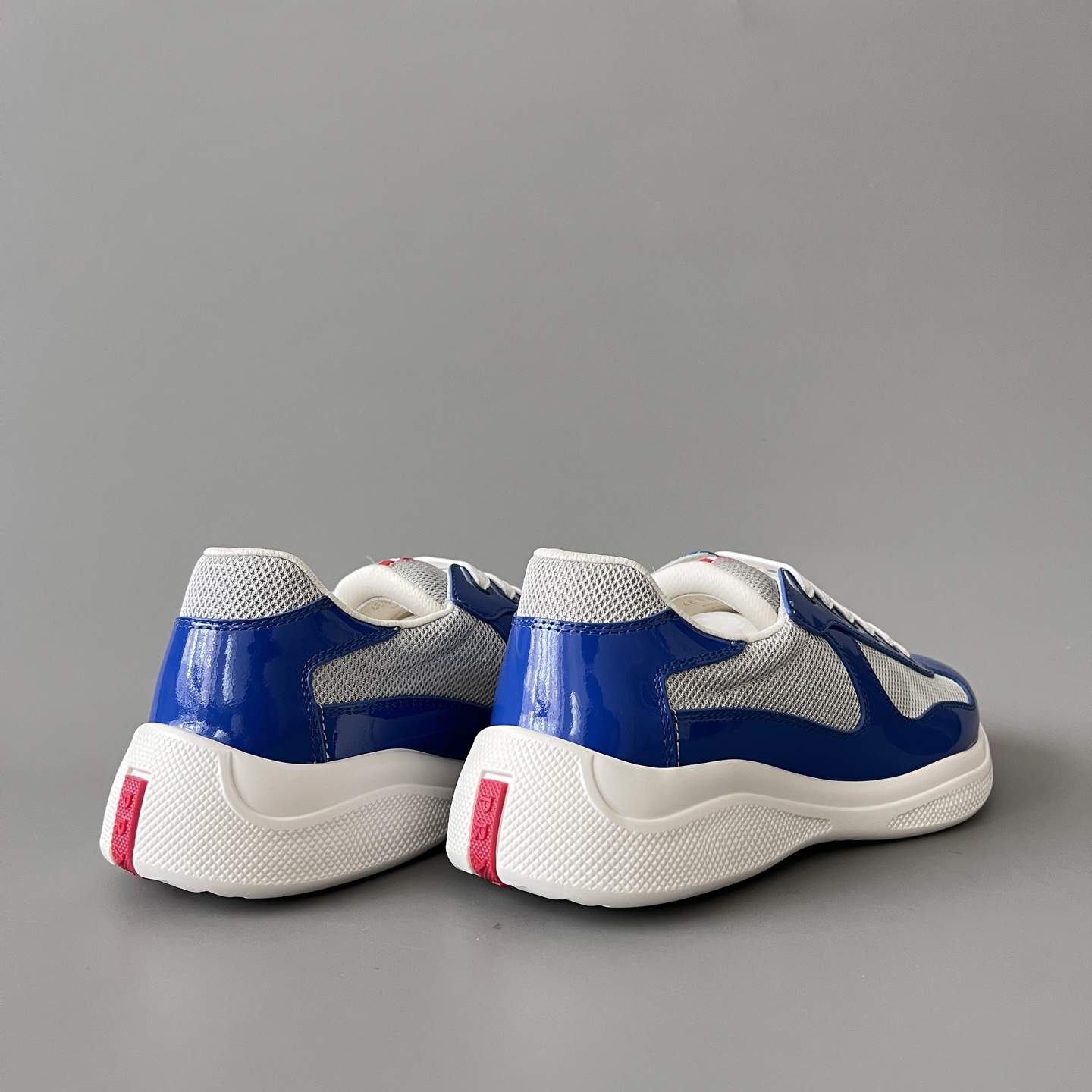 Prada 普拉达 America's Cup  系列 皮革 和织物面料 运动鞋 男士 蓝色B5 4E3400_ASZ_F0J3X_F_G000