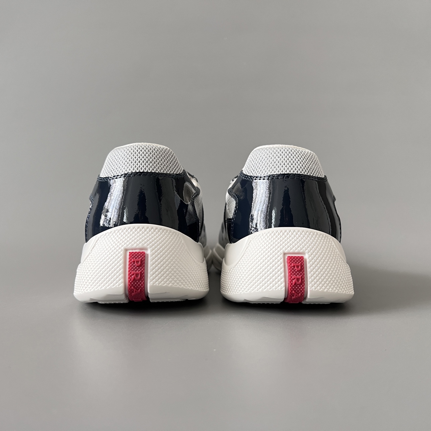 Prada 普拉达 America's Cup  系列 皮革 和织物面料 运动鞋 男士 灰蓝色B5 4E3400_ASZ_F0FJT