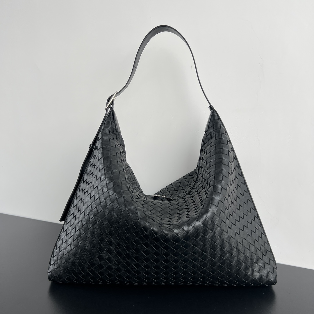 Black-Intrecciato-Woven-Hobo-Bag-Mirror-Quality-Genuine-Leather