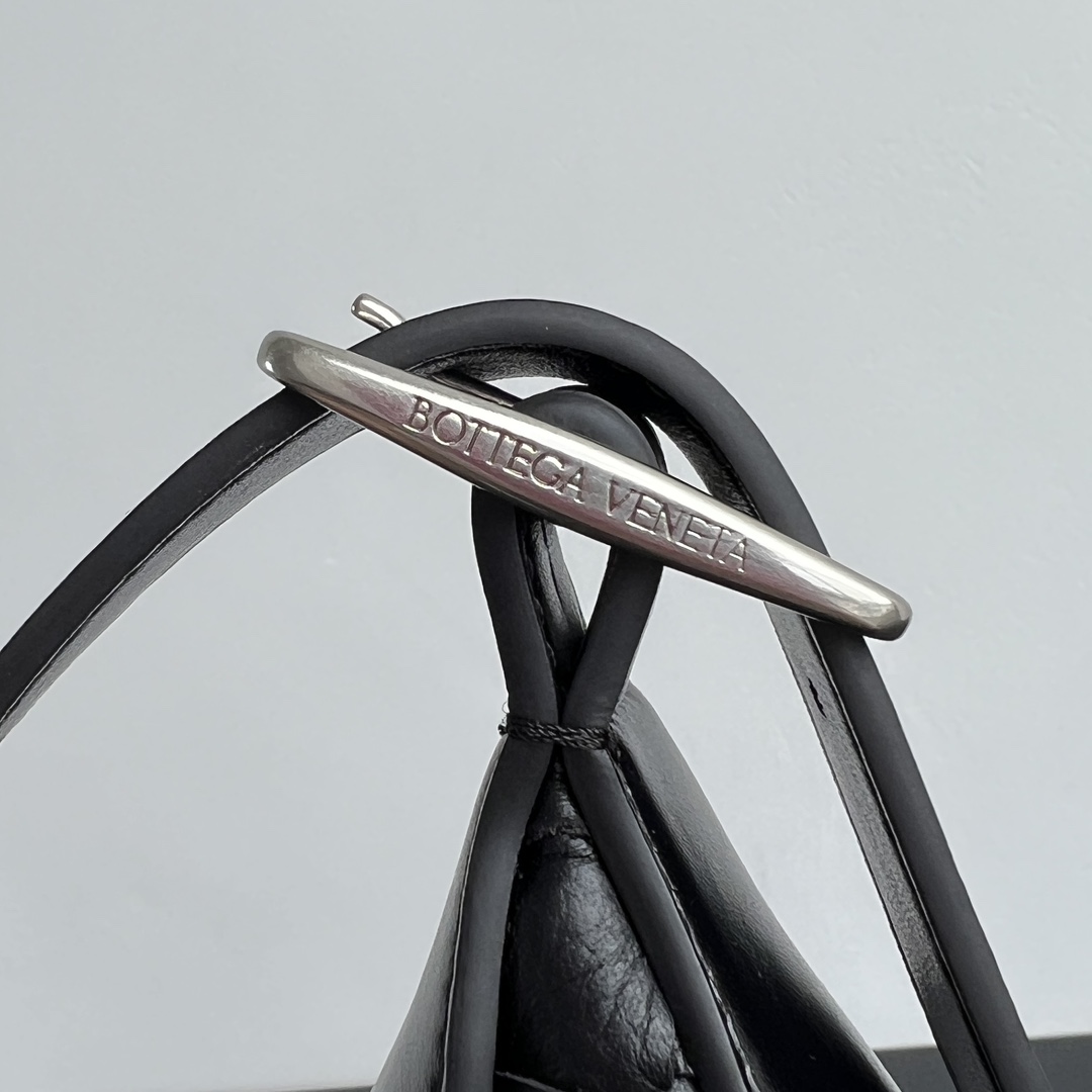 小号 BV 葆蝶家  Hobo Intrecciato 编织设计 购物袋 流浪手提袋 斜款包 男款  鹿皮  黑色 239988V3UN11275