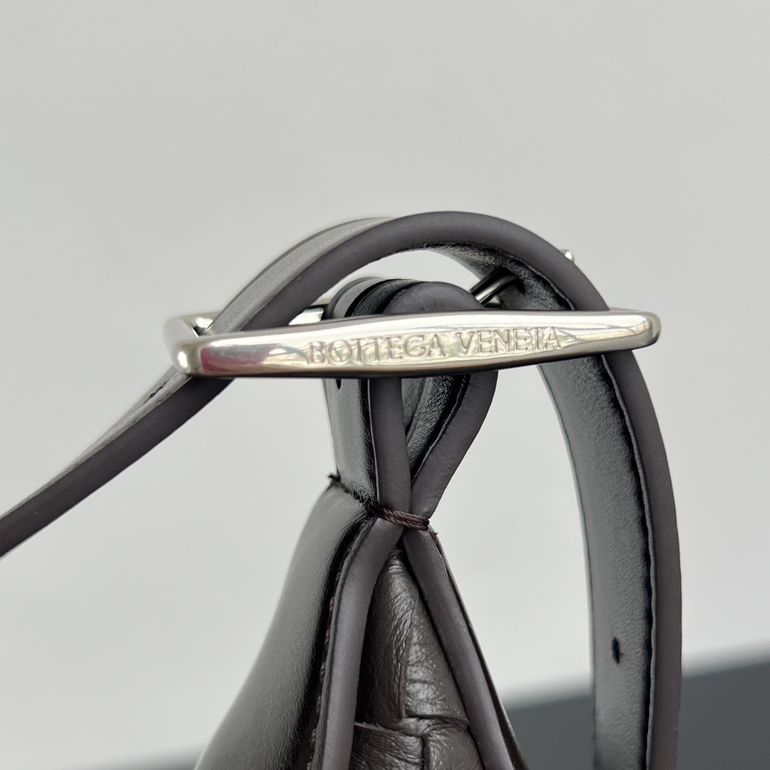 小号 BV 葆蝶家  Hobo Intrecciato 编织设计 购物袋 流浪手提袋 斜款包 男款  鹿皮  深棕色 239988V00162074