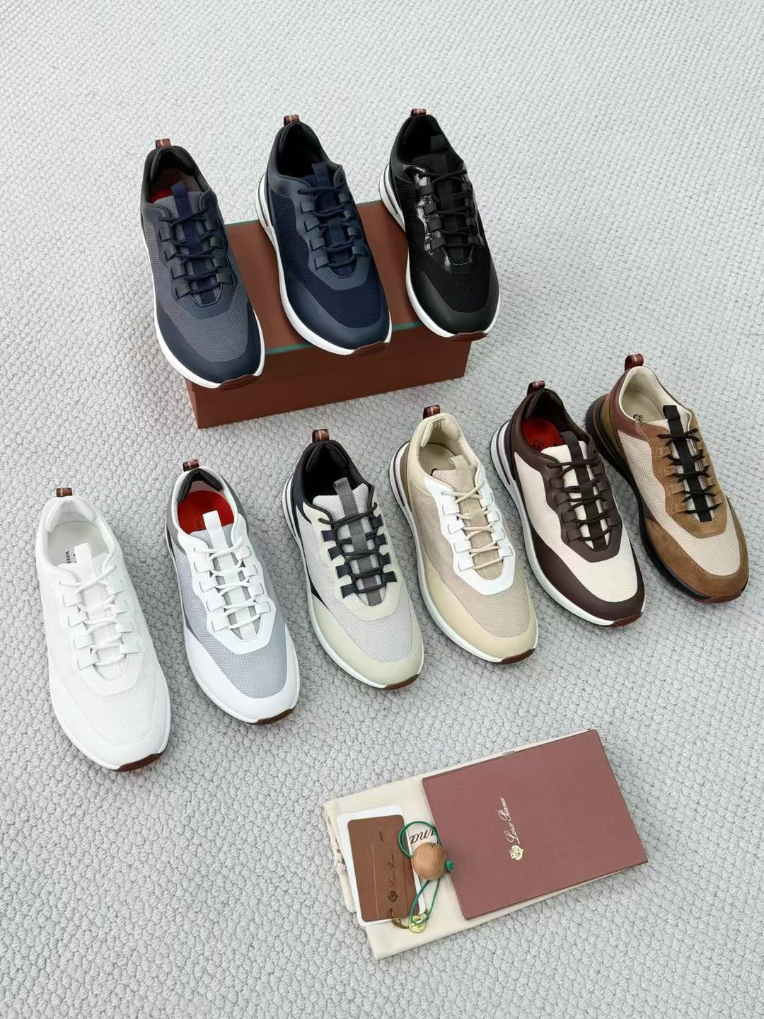 LP Loro Piana Week End Walk  Low-top Comfortable and casual Men's Shoes  Bullshit 运动鞋 波鞋  FAR1331_F8CB