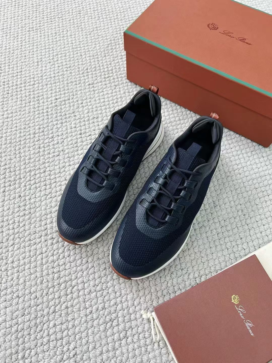 LP Loro Piana Week End Walk  Low-top Comfortable and casual Men's Shoes  Bullshit 运动鞋 波鞋  FAR1331_F8CB