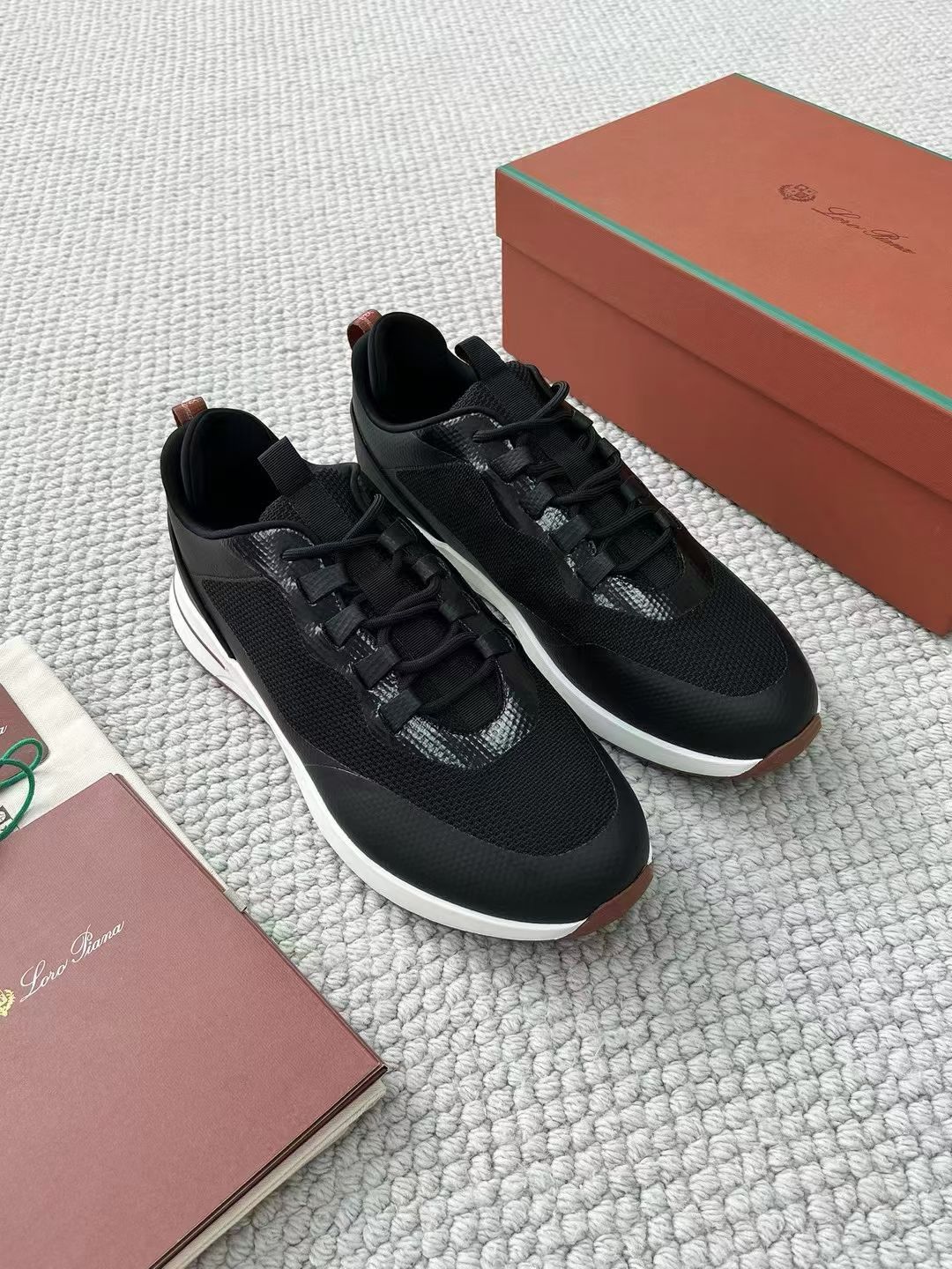 LP Loro Piana Week End Walk  Low-top Comfortable and casual Men's Shoes  Bullshit 运动鞋 波鞋  FAR1331_F8CB