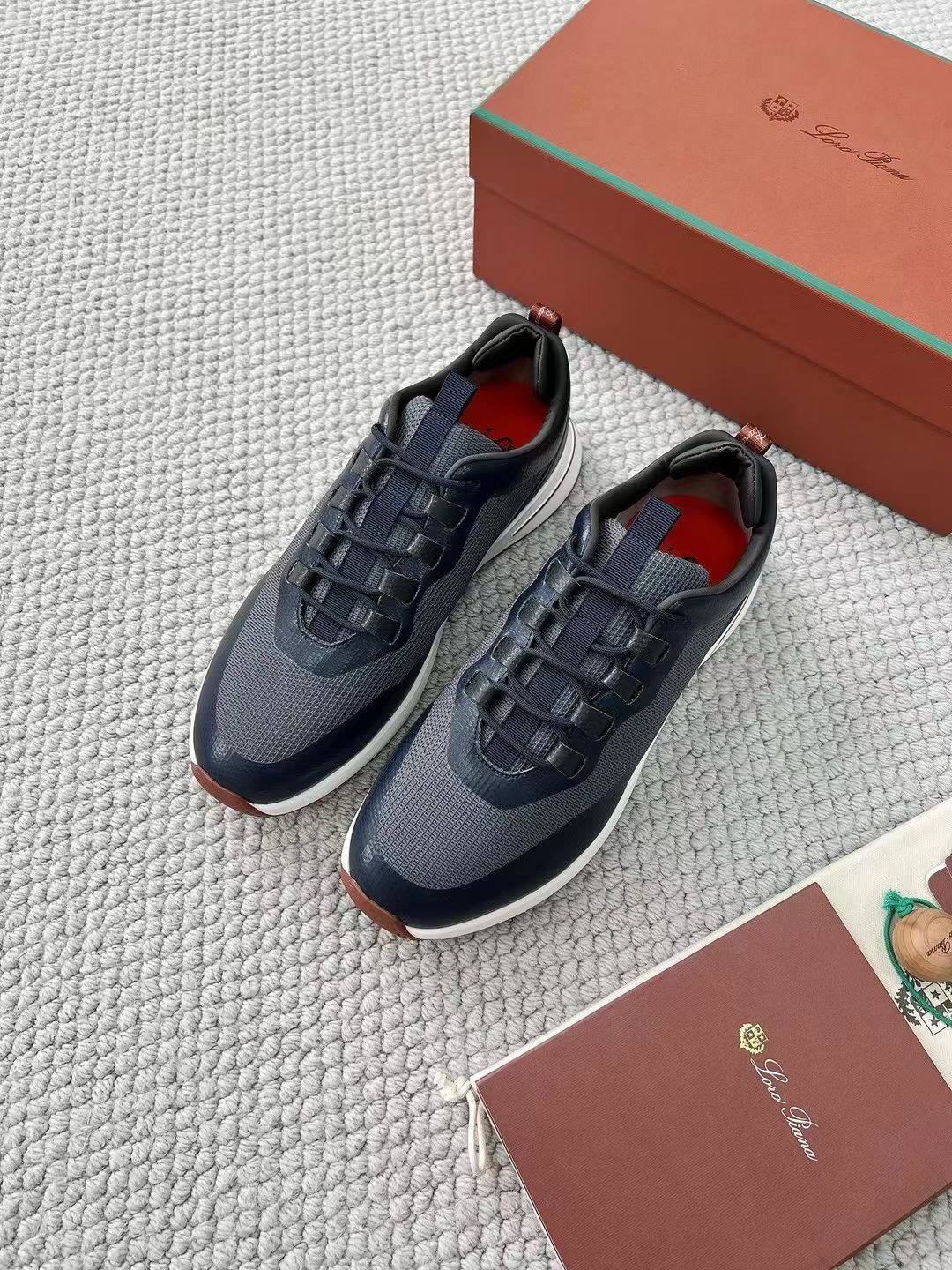 LP Loro Piana Week End Walk  Low-top Comfortable and casual Men's Shoes  Bullshit 运动鞋 波鞋  FAR1331_F8CB