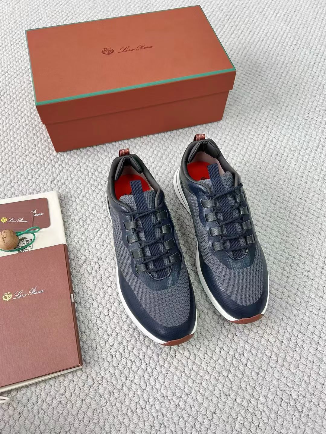LP Loro Piana Week End Walk  Low-top Comfortable and casual Men's Shoes  Bullshit 运动鞋 波鞋  FAR1331_F8CB