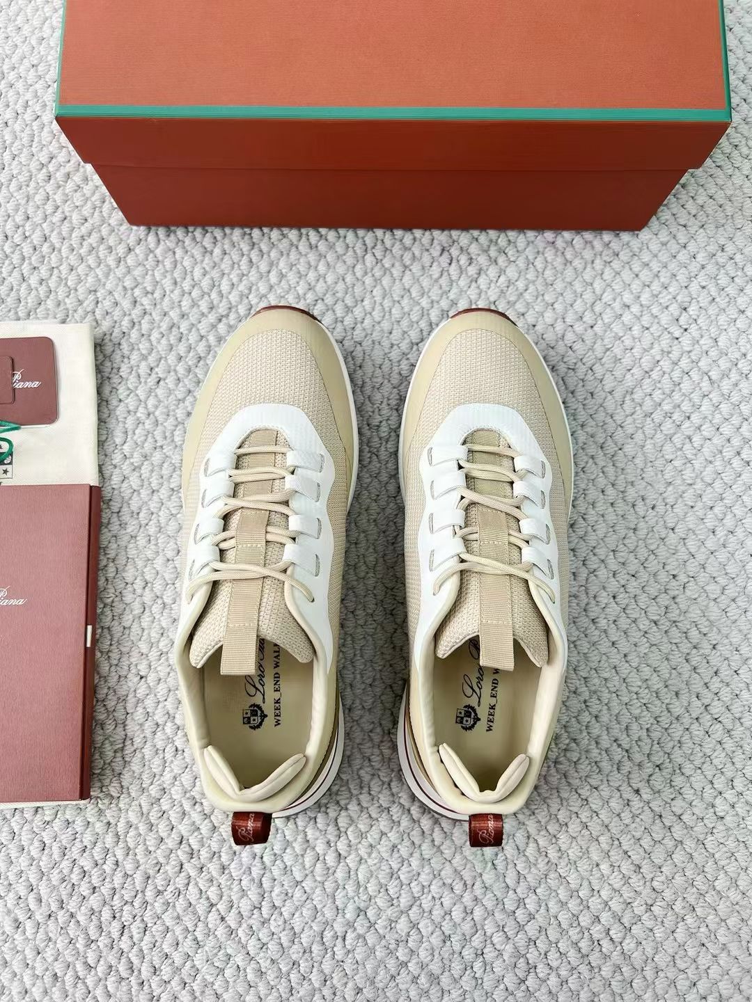 LP Loro Piana Week End Walk  Low-top Comfortable and casual Men's Shoes  Bullshit 运动鞋 波鞋  FAR1331_F8CB