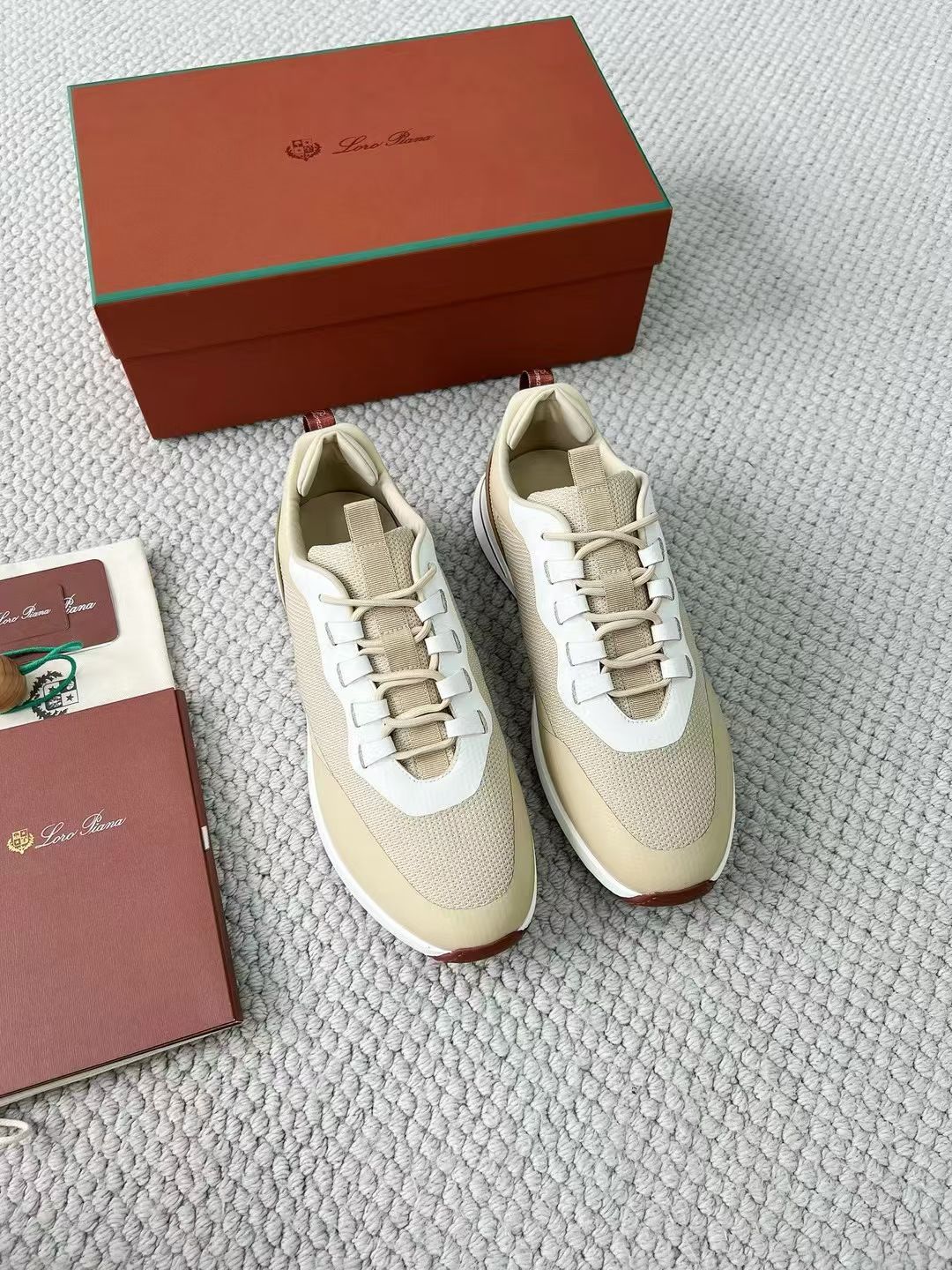 LP Loro Piana Week End Walk  Low-top Comfortable and casual Men's Shoes  Bullshit 运动鞋 波鞋  FAR1331_F8CB