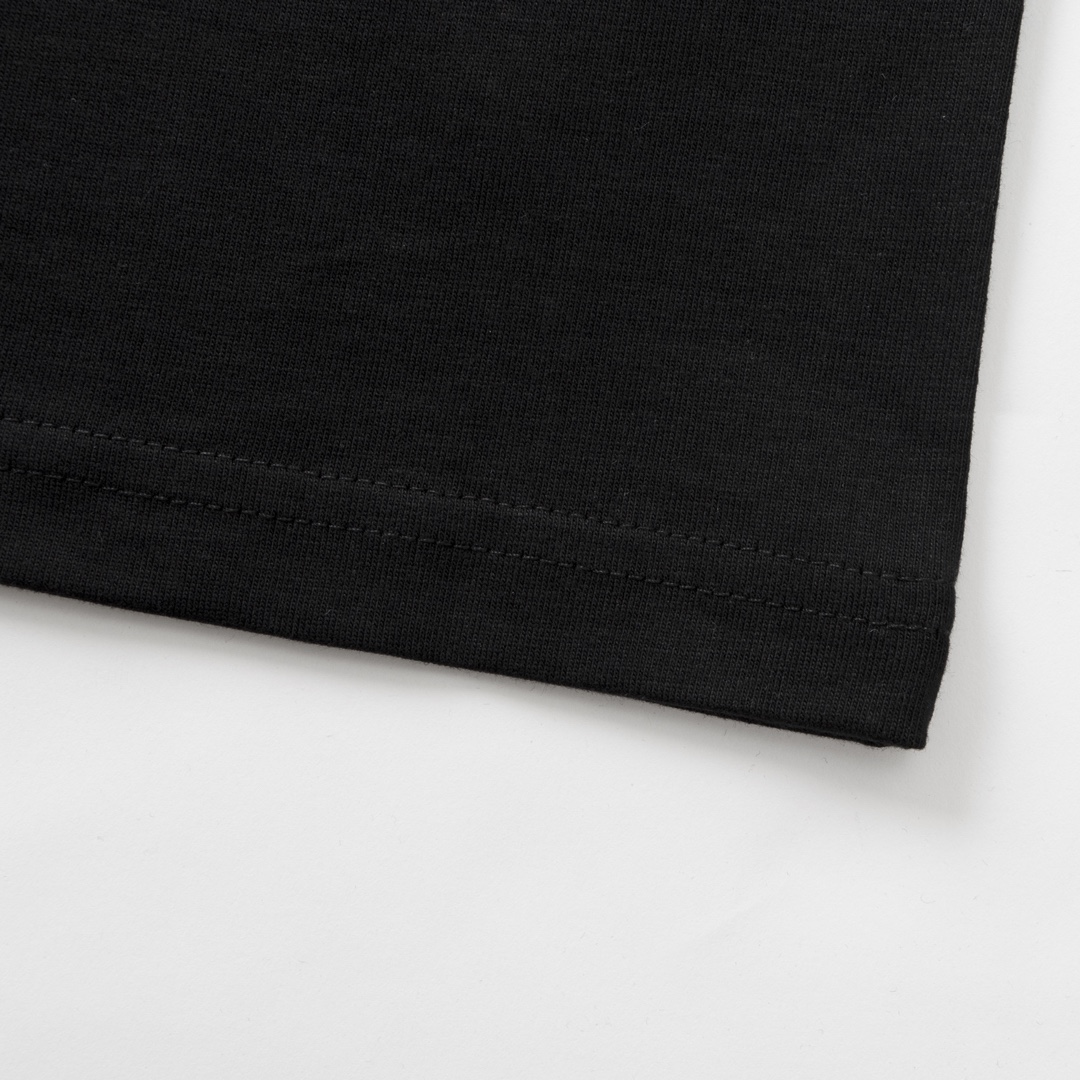 Balenciaga 巴黎世家 胶带可乐刺绣 短袖 T恤 圆领 夏季 黑色 A0 