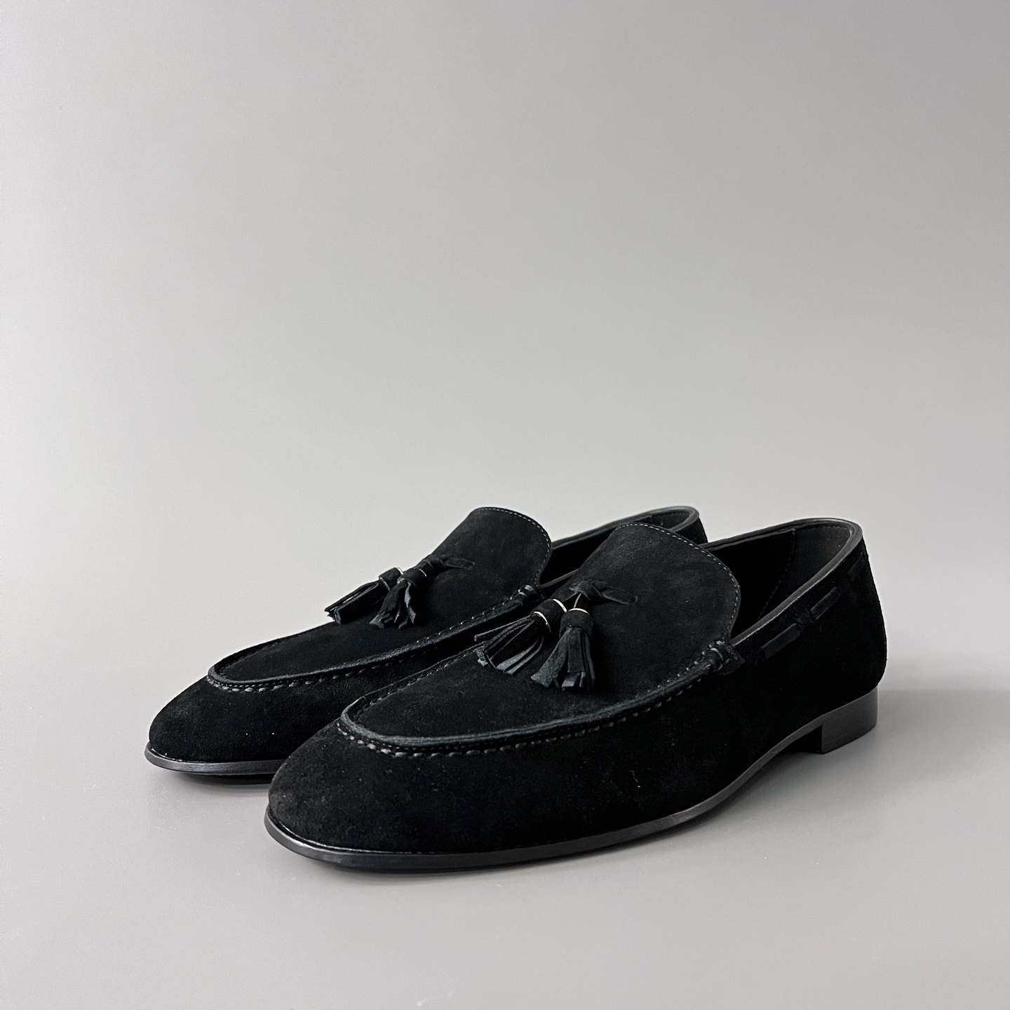 Loro Piana LP  Style Serge Walk Shoes | Italian Inspired Suede Loafers for Men 黑色
