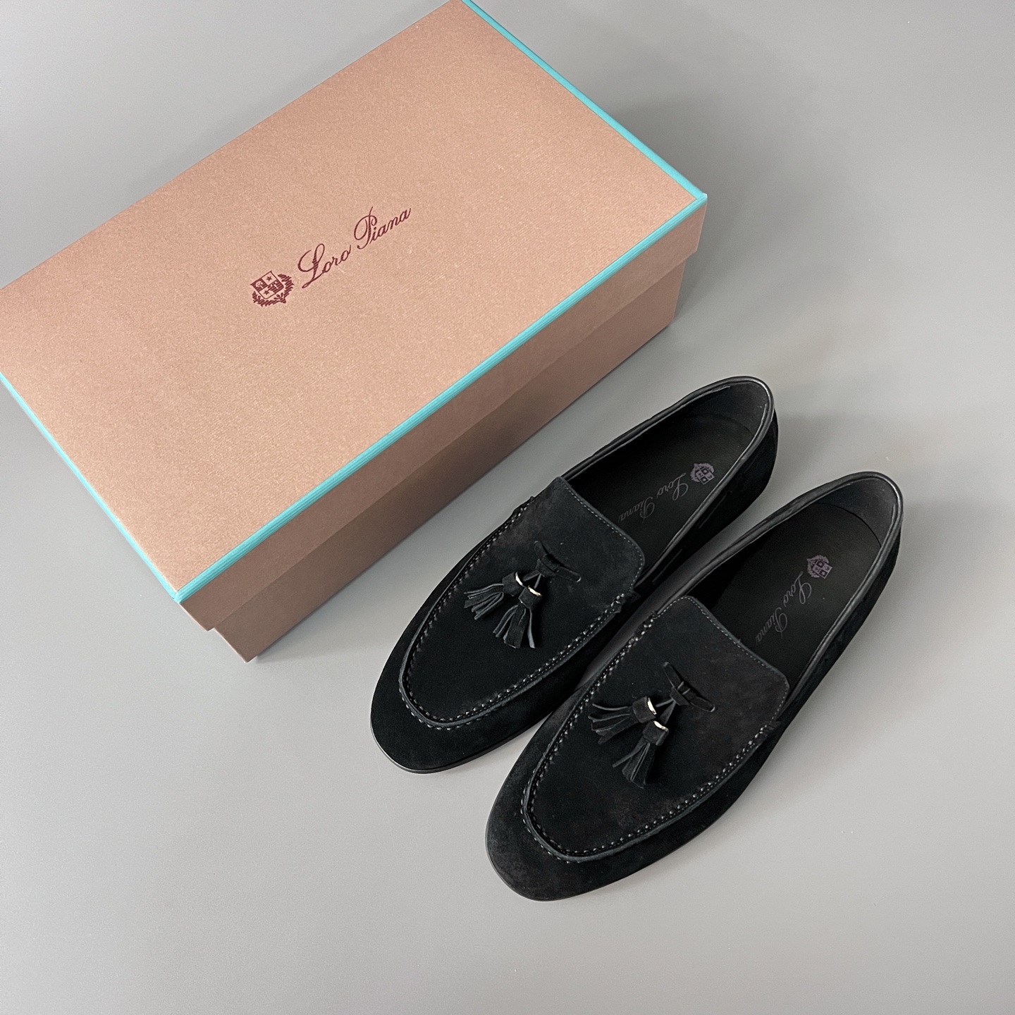 Loro Piana LP  Style Serge Walk Shoes | Italian Inspired Suede Loafers for Men 黑色