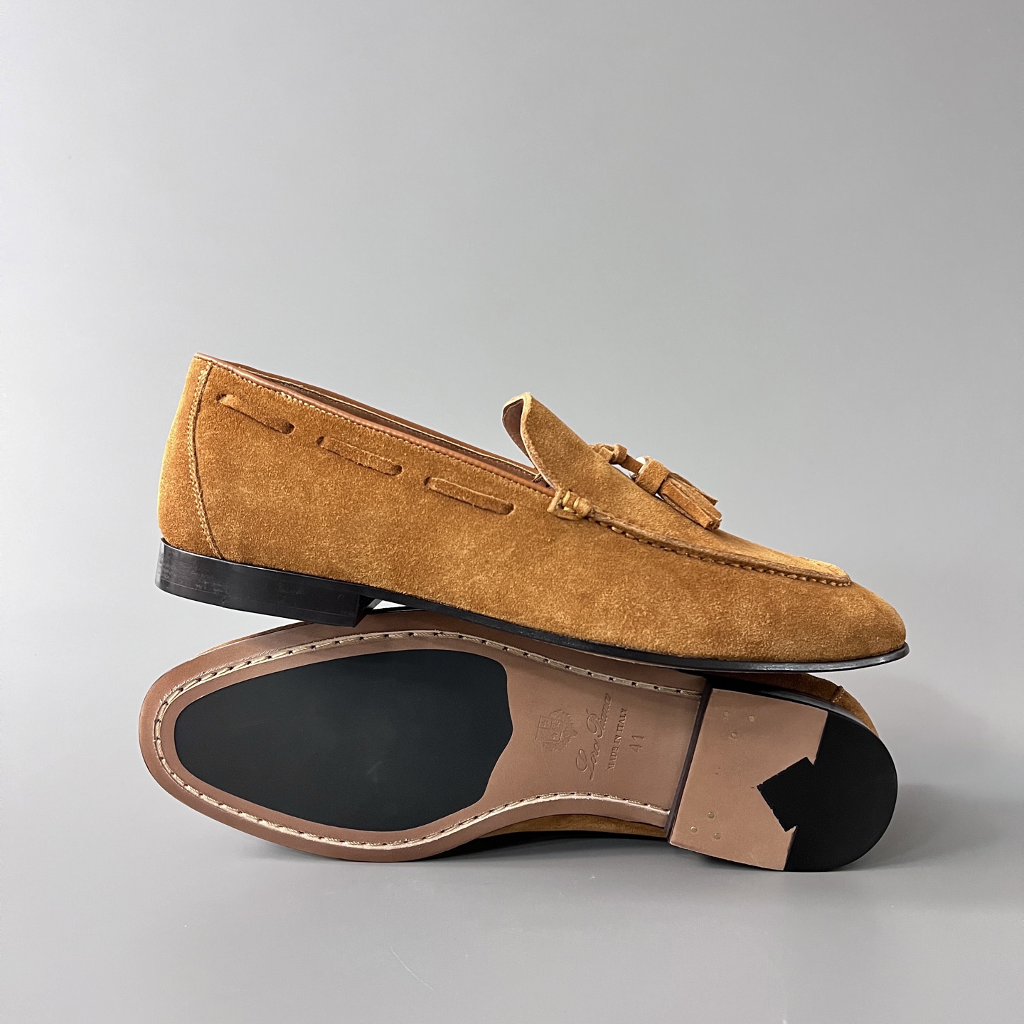 Loro Piana LP  Style Serge Walk Shoes | Italian Inspired Suede Loafers for Men 棕色 FAP1178H0VT