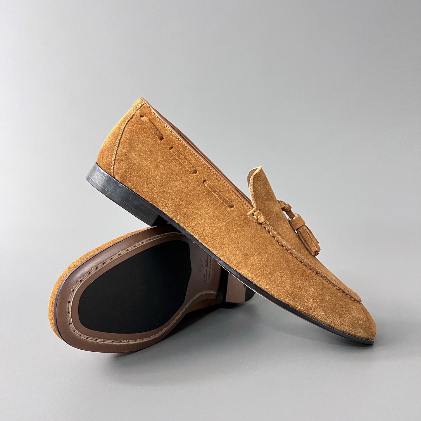 Loro Piana LP  Style Serge Walk Shoes | Italian Inspired Suede Loafers for Men 棕色 FAP1178H0VT