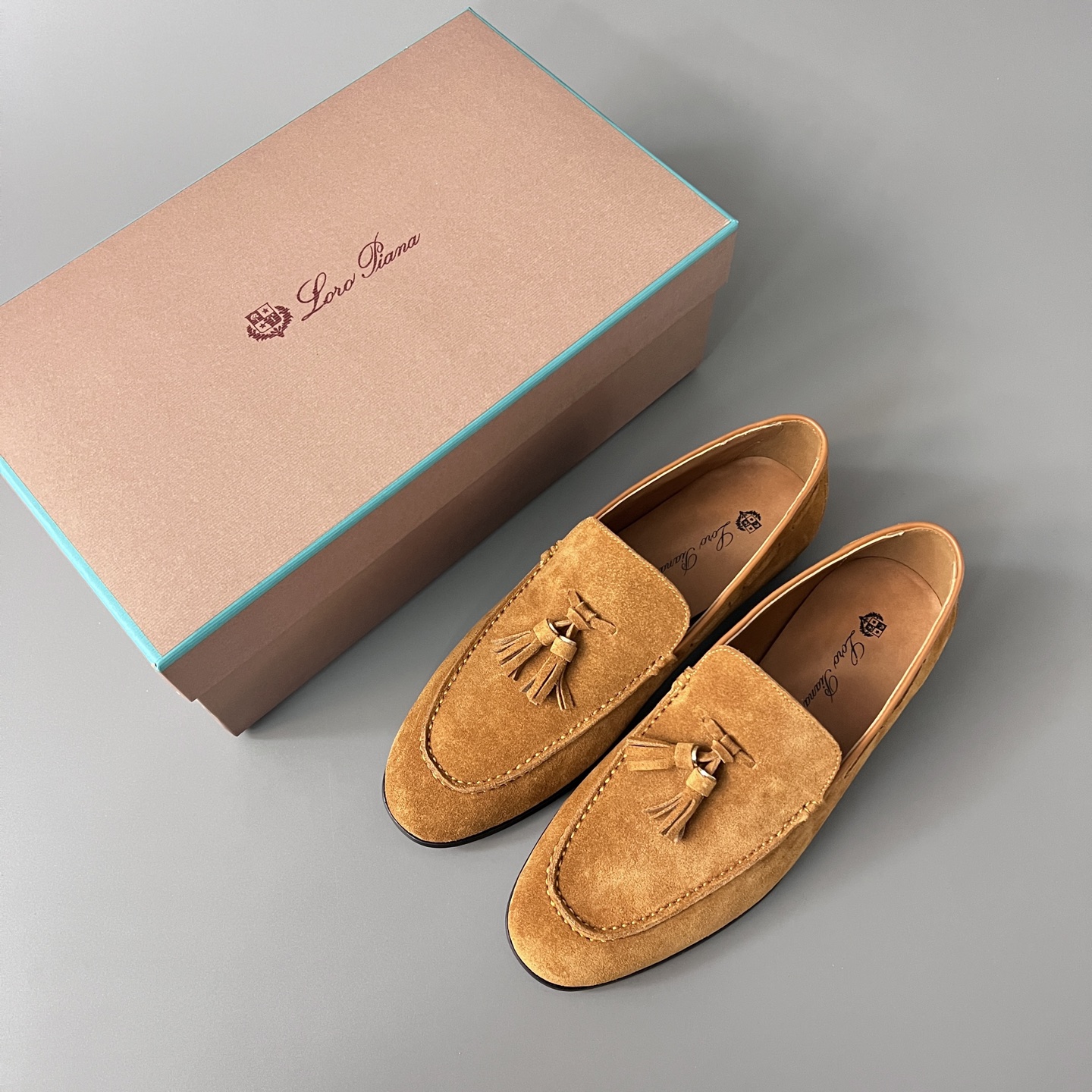 Loro Piana LP  Style Serge Walk Shoes | Italian Inspired Suede Loafers for Men 棕色 FAP1178H0VT